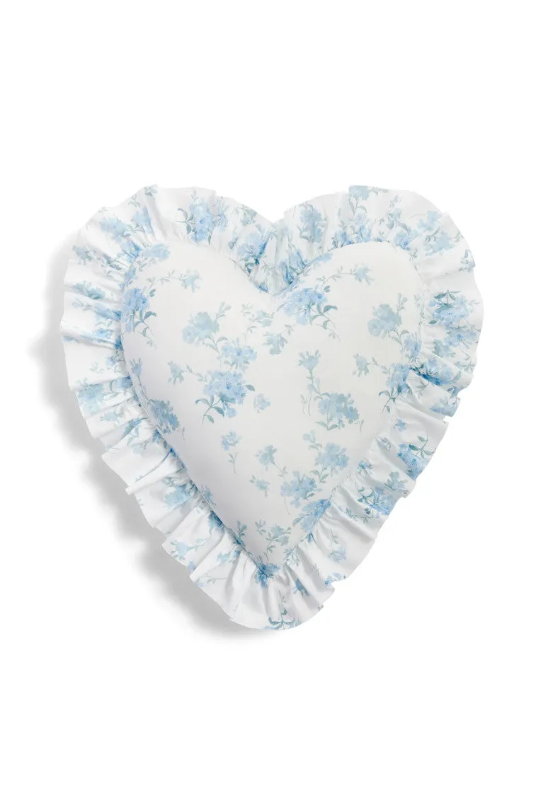 Heart Shape Ruffle Pillow- MOONLIGHT SHADOW