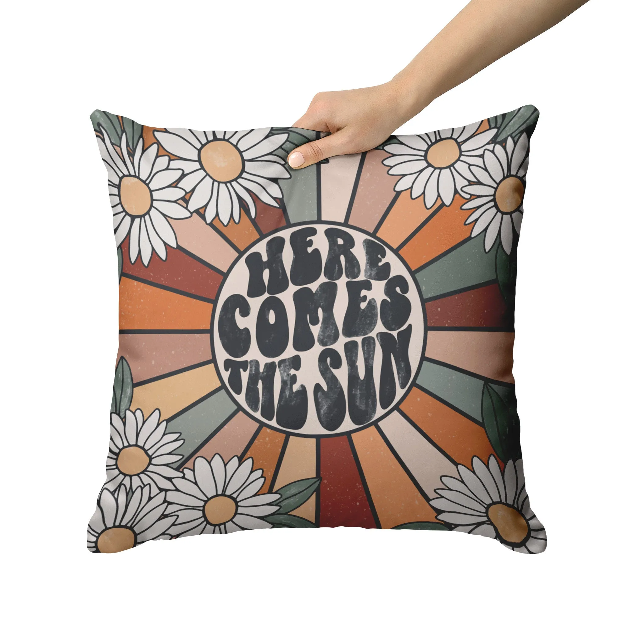 Here Comes The Sun Retro Pillows And Covers