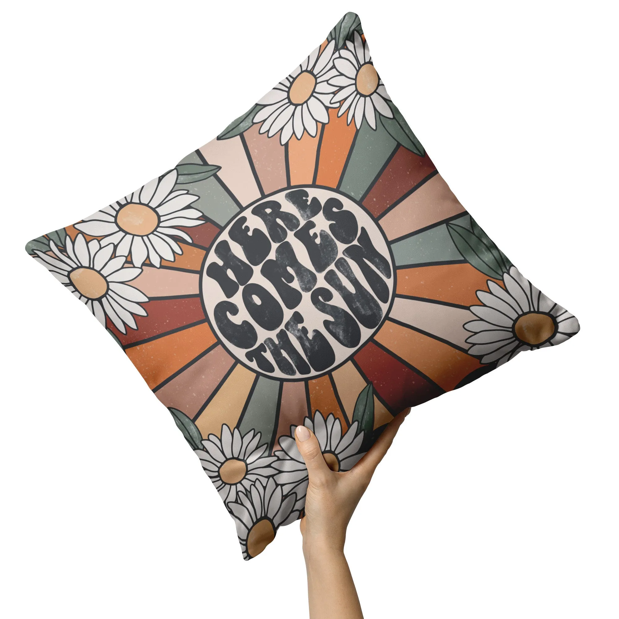 Here Comes The Sun Retro Pillows And Covers