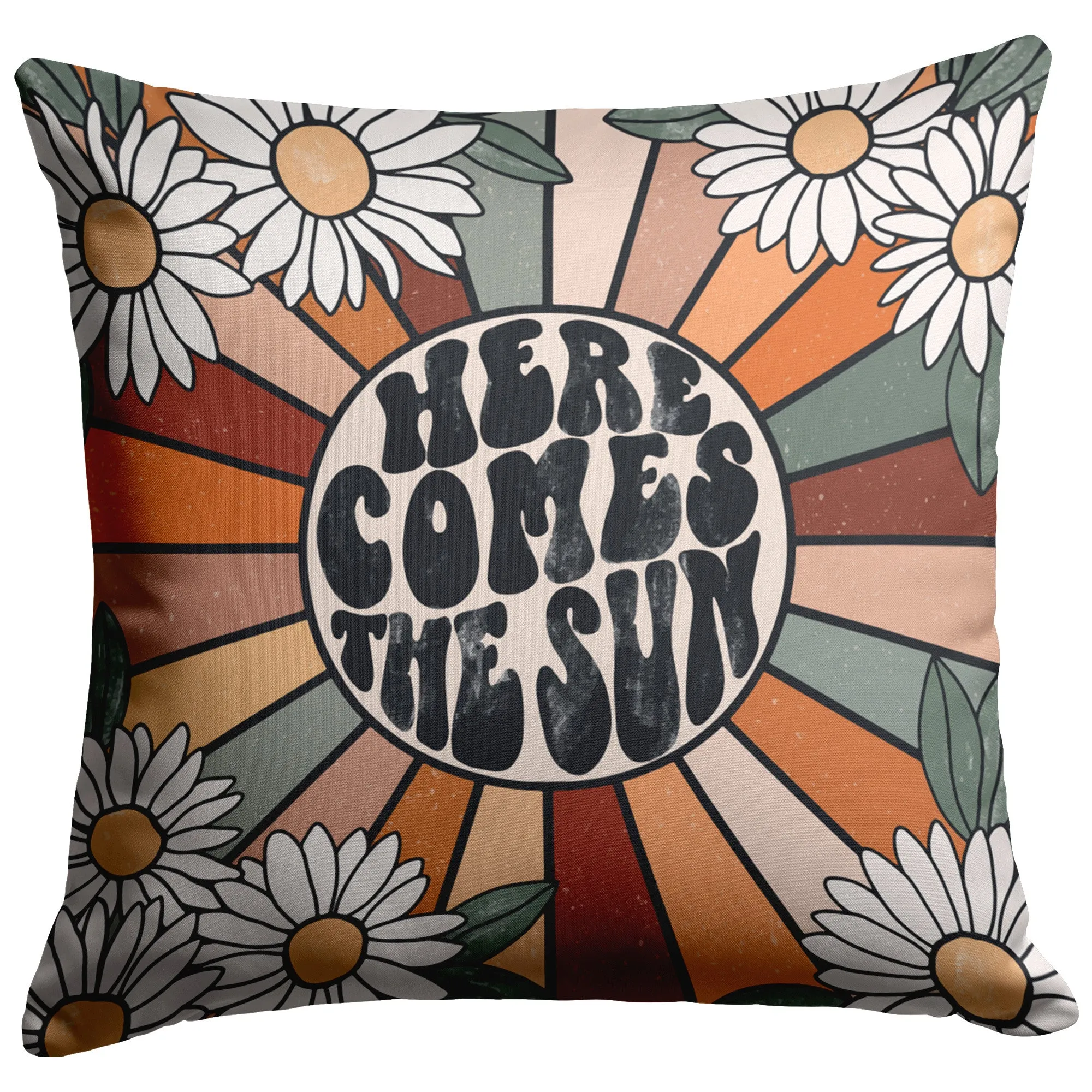 Here Comes The Sun Retro Pillows And Covers