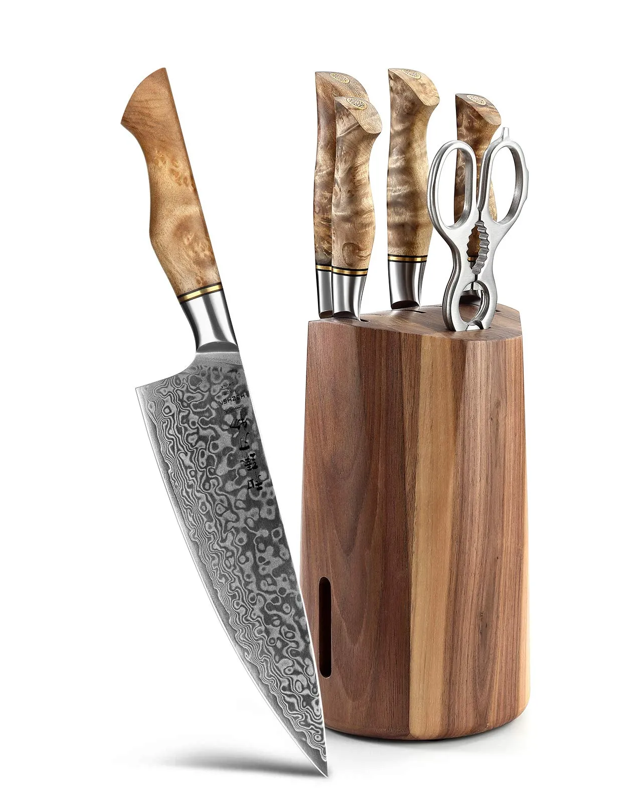 HEZHEN- Kitchen Knives Set 7PCS Forging Damascus (New)