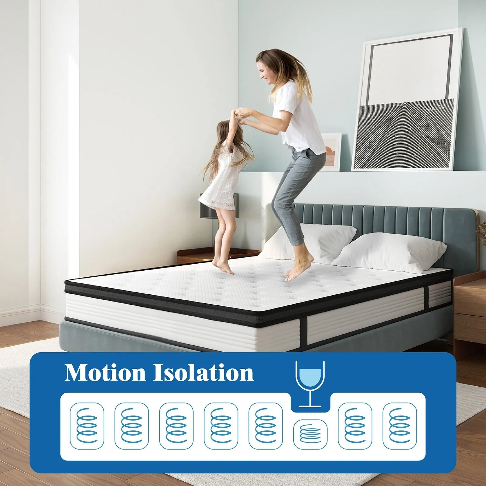 Hybrid Pocket Spring Mattress for Queen Size Bed