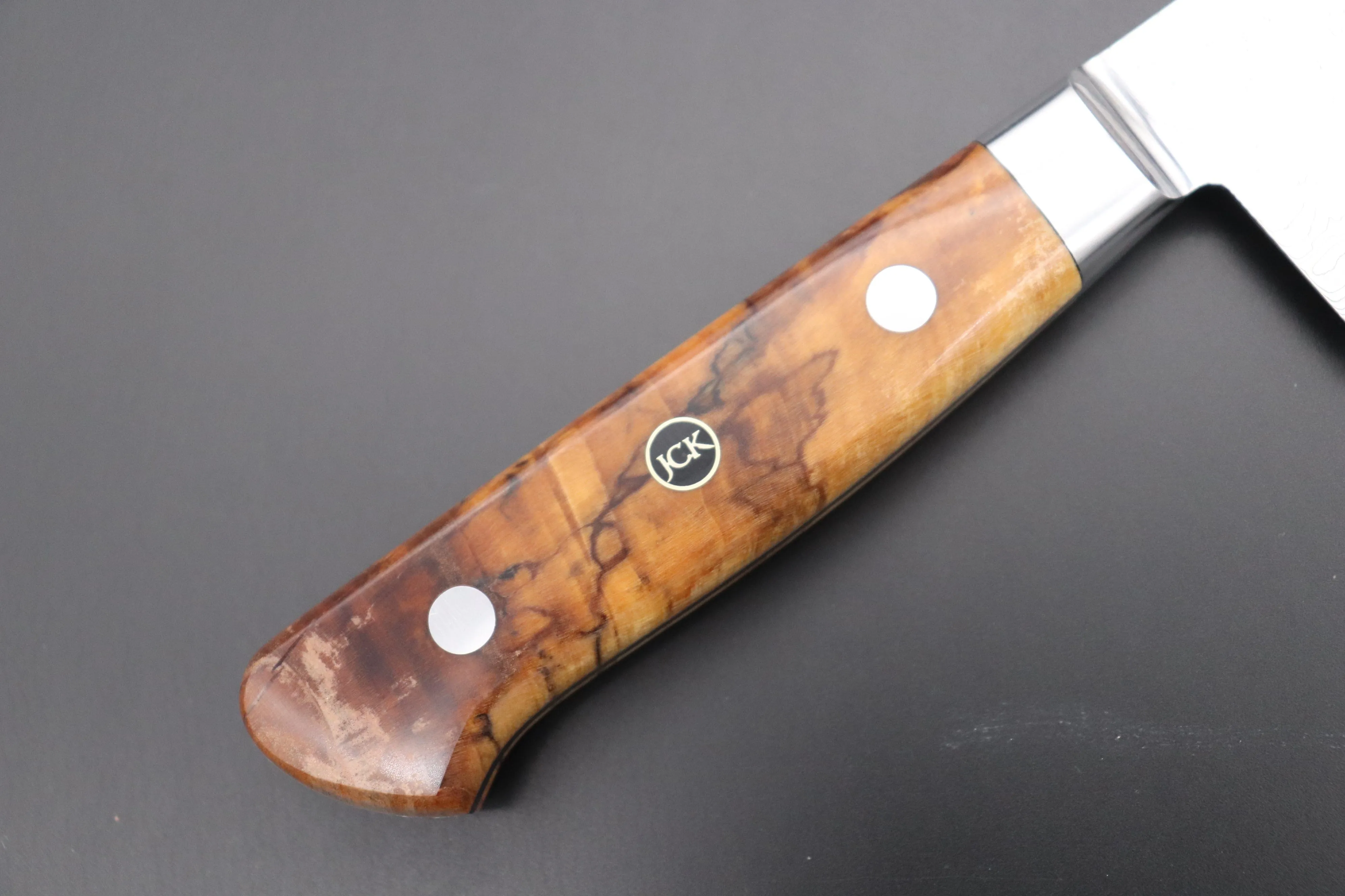 JCK Original Kagayaki Grand Canyon R-2 White & Silver Damascus Series GCYU-29 Bunka | Kiritsuke 175mm (6.8 Inch)