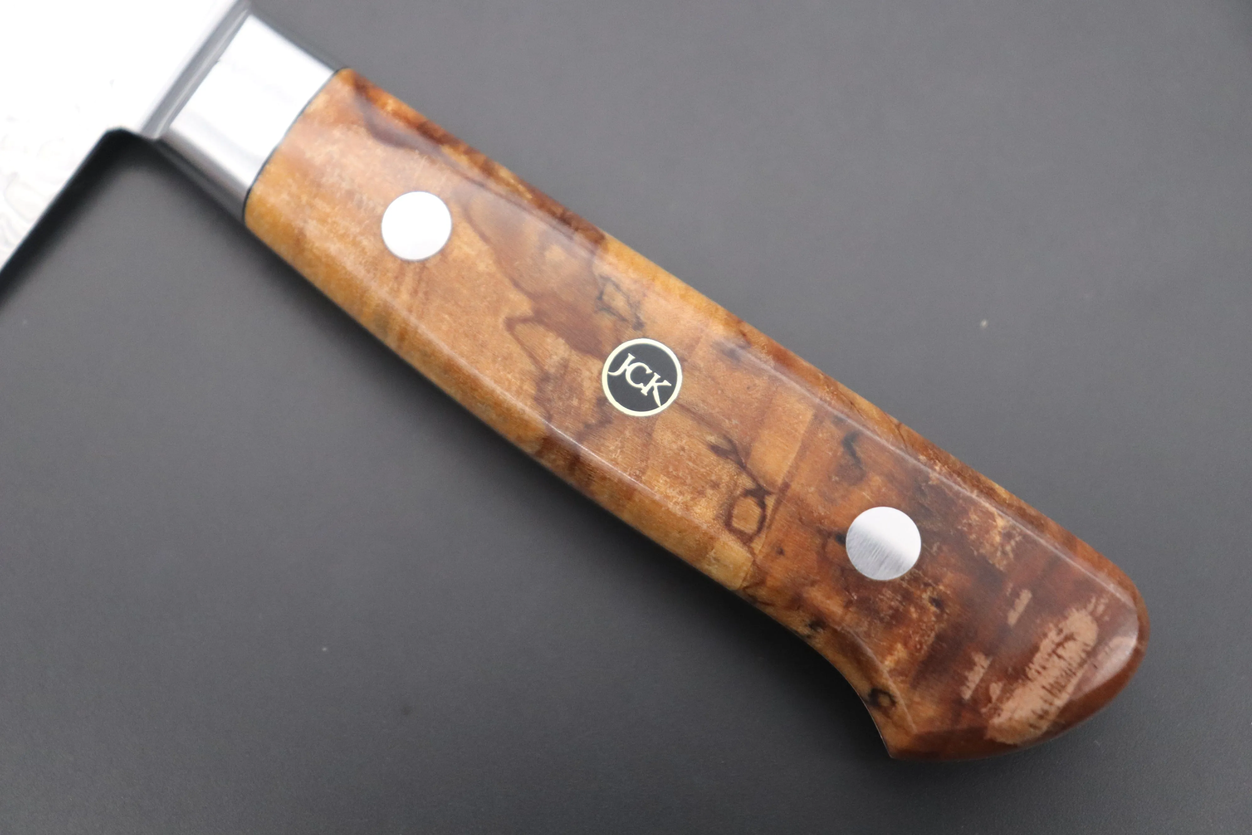 JCK Original Kagayaki Grand Canyon R-2 White & Silver Damascus Series GCYU-29 Bunka | Kiritsuke 175mm (6.8 Inch)