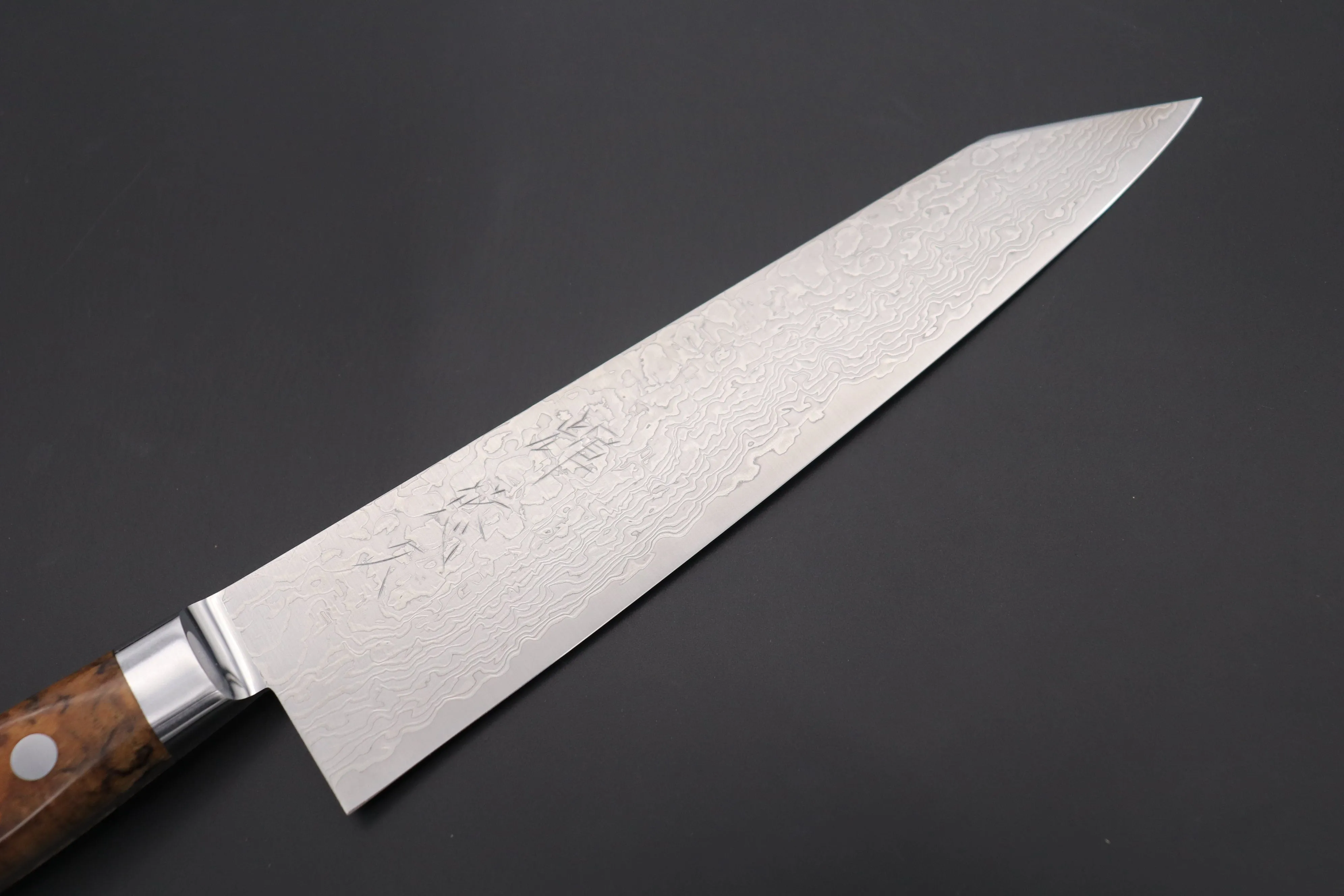JCK Original Kagayaki Grand Canyon R-2 White & Silver Damascus Series GCYU-31 Kiritsuke Gyuto 200mm (7.8 Inch)