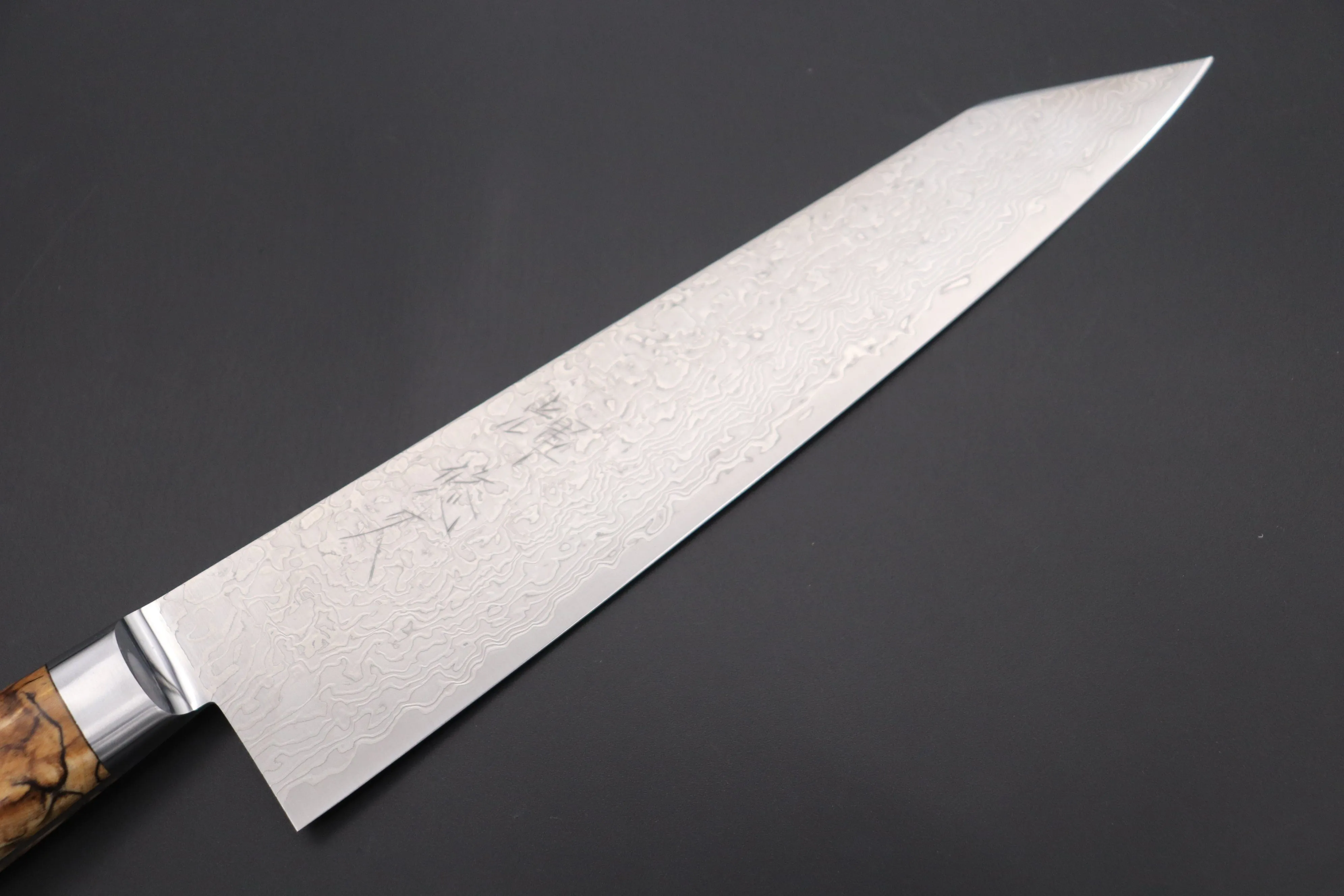 JCK Original Kagayaki Grand Canyon R-2 White & Silver Damascus Series GCYU-35 Kiritsuke Gyuto 200mm (7.8 Inch)
