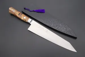 JCK Original Kagayaki Grand Canyon R-2 White & Silver Damascus Series GCYU-35 Kiritsuke Gyuto 200mm (7.8 Inch)