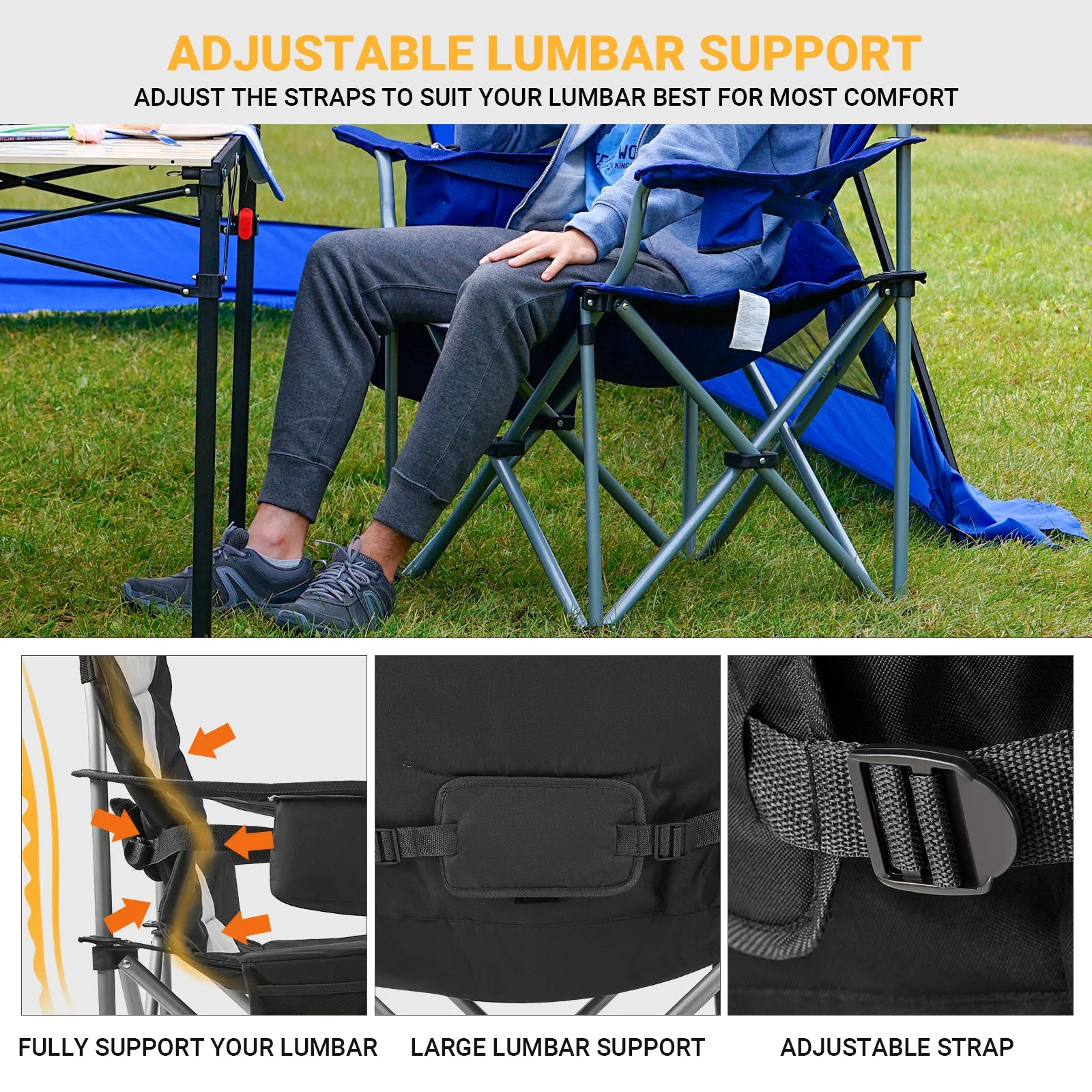 KingCamp Lumbar Support Oversized Camping Chair