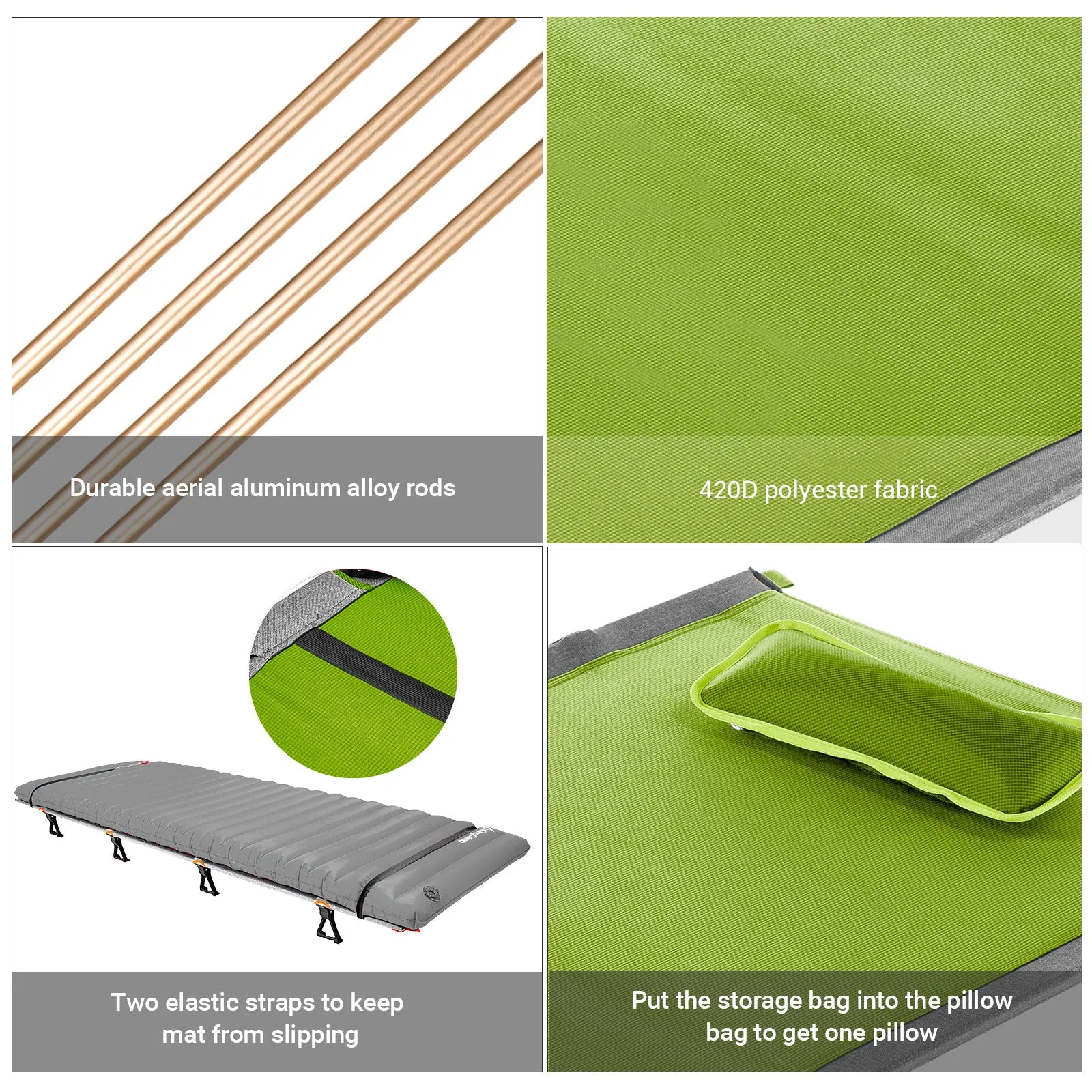 Kingcamp Ultralight Folding Camping Cot | ADI Compasso d'Oro Award 2017