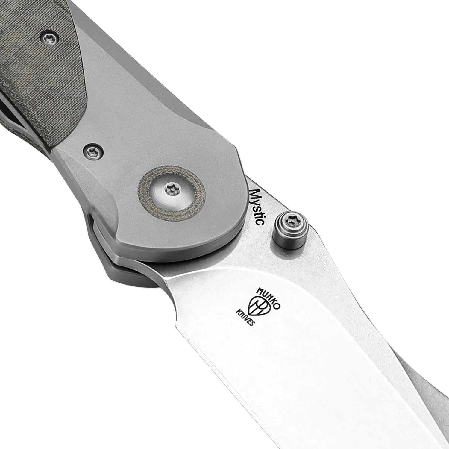 Kizer Mystic Rex45 Blade Titanium Micarta Handle Ki4636A1 (3.74 Stonewashded)