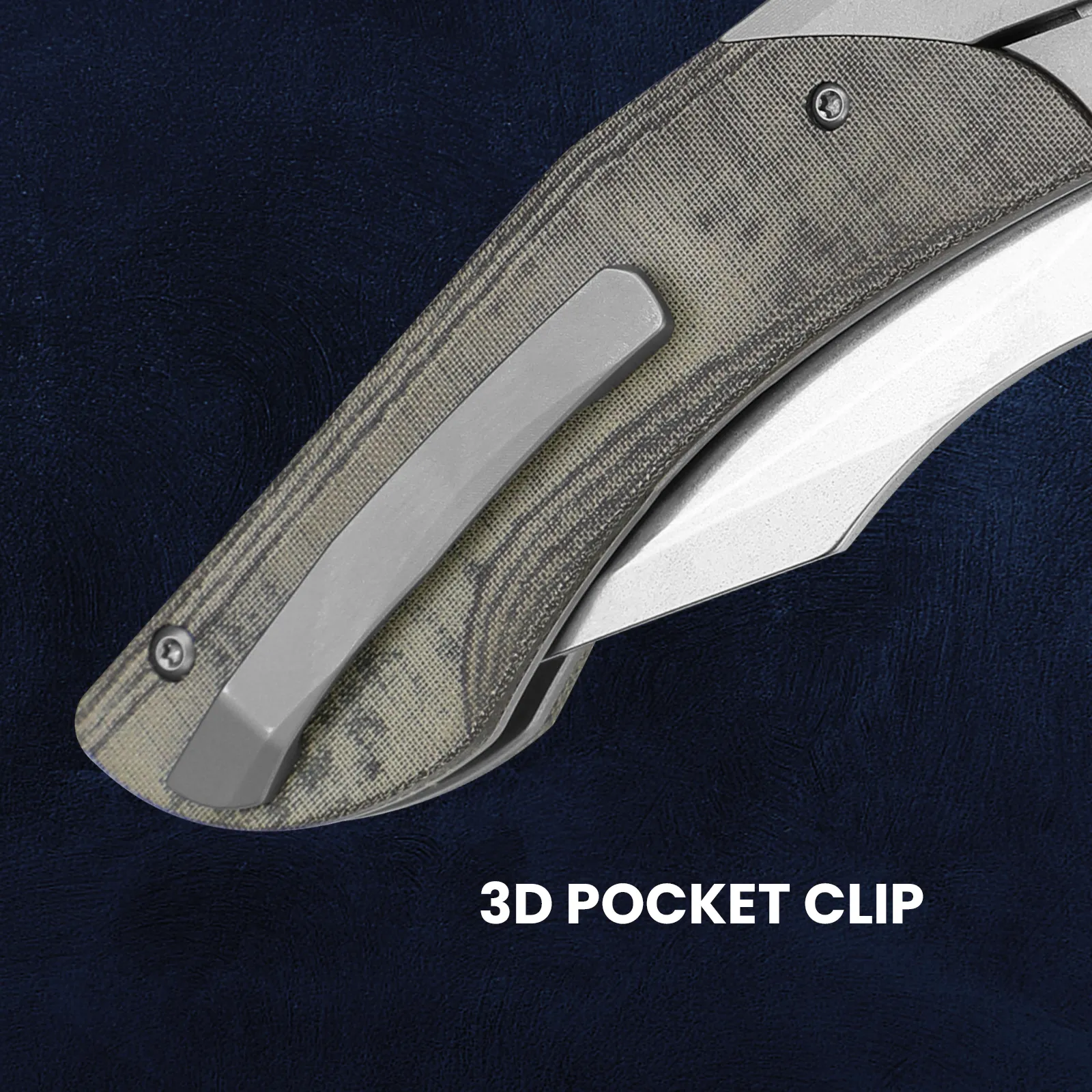 Kizer Mystic Rex45 Blade Titanium Micarta Handle Ki4636A1 (3.74 Stonewashded)