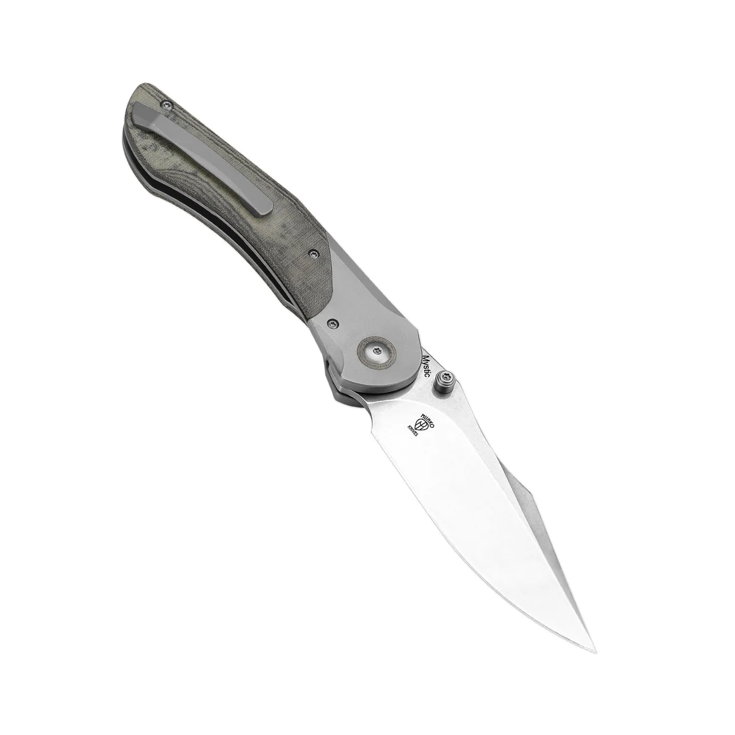 Kizer Mystic Rex45 Blade Titanium Micarta Handle Ki4636A1 (3.74 Stonewashded)