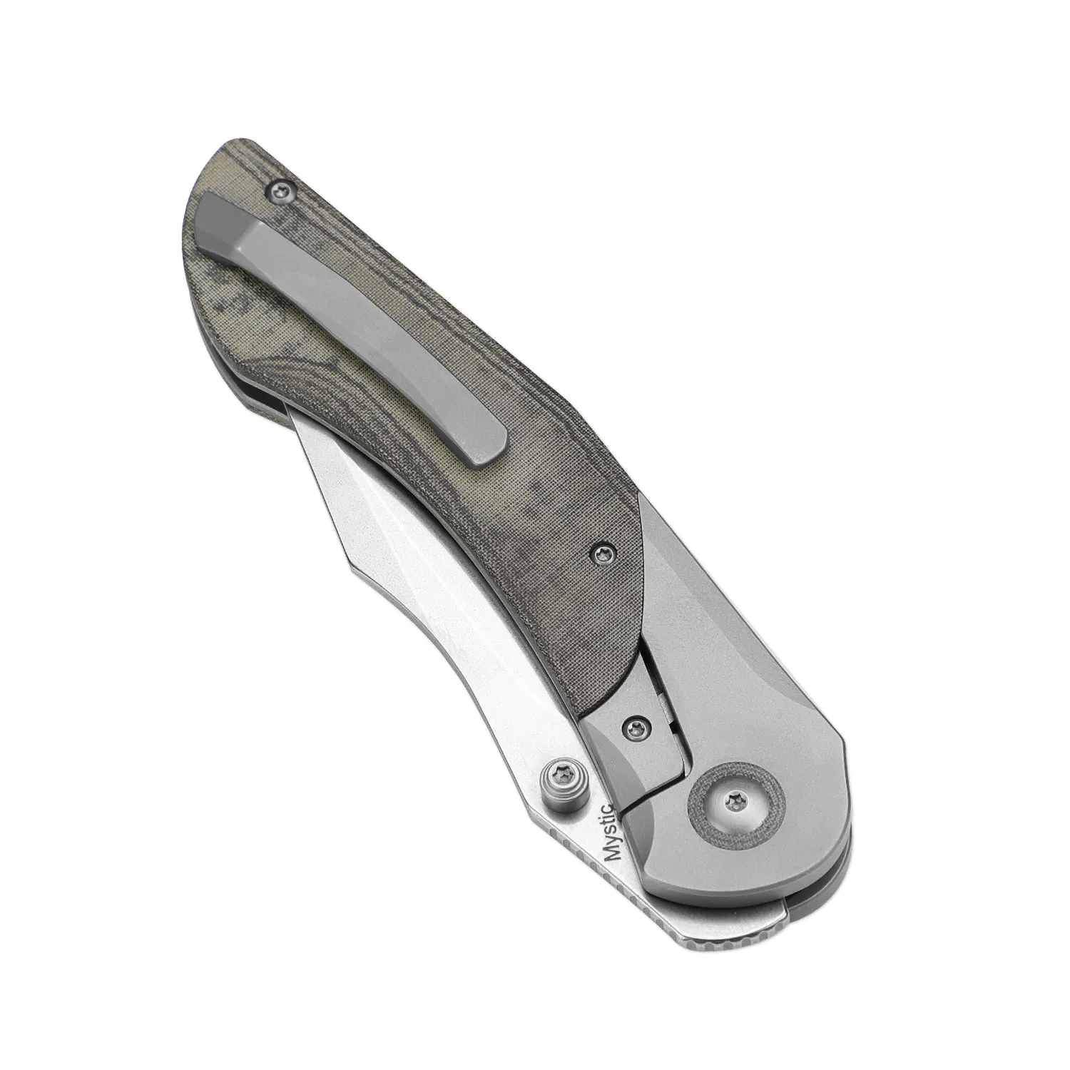 Kizer Mystic Rex45 Blade Titanium Micarta Handle Ki4636A1 (3.74 Stonewashded)