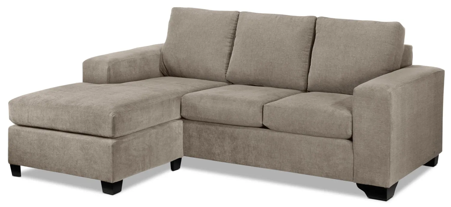 Knox Chaise Sofa - Pewter