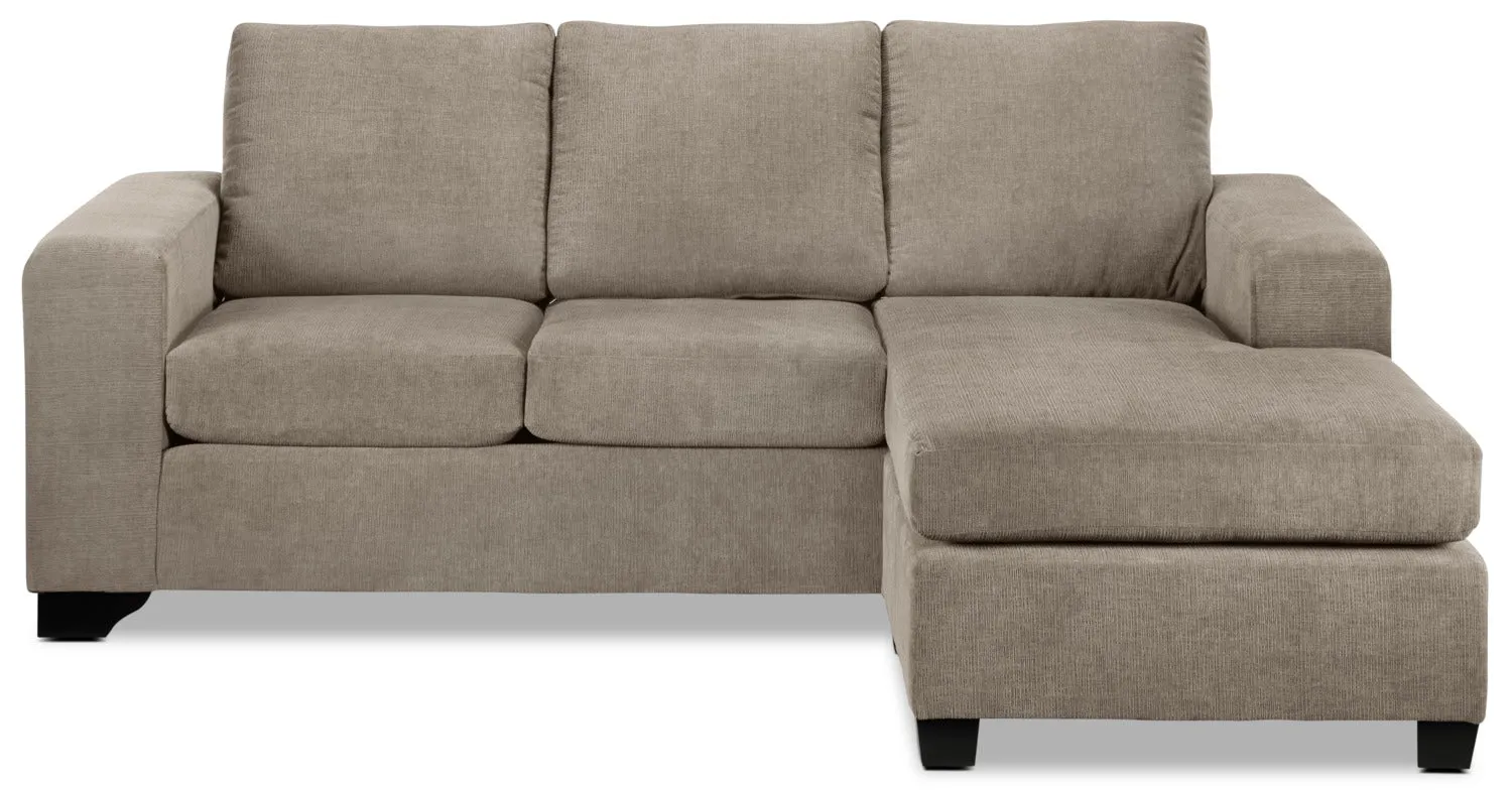 Knox Chaise Sofa - Pewter