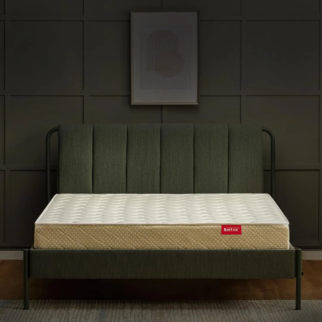 Kurl-On Mattress | Kurlo Bond Plus | Orthopedic 6-Inch Queen Size Bed Mattress (78x60x6 Inches, Medium Soft), Natural Coir   Bonded Foam, Soft Foam for Comfort.