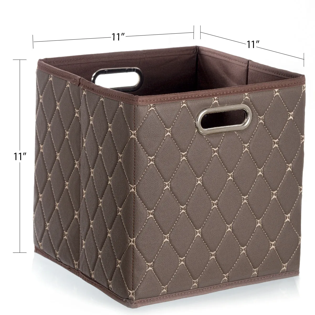 Leather Basket, Brown (Wholesale)