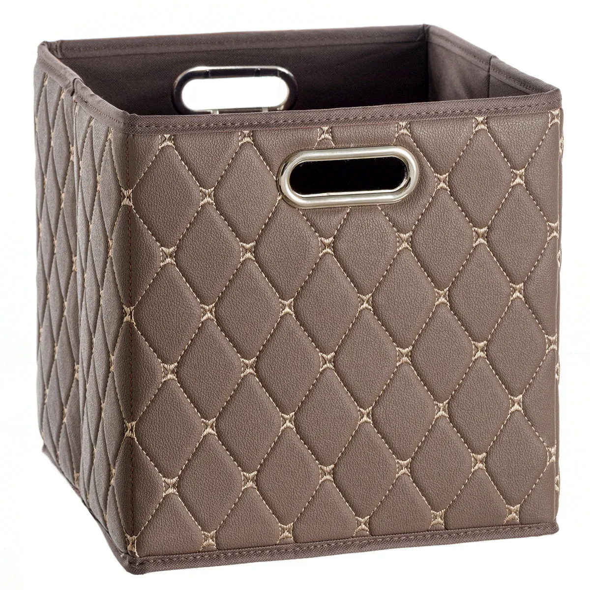 Leather Basket, Brown (Wholesale)