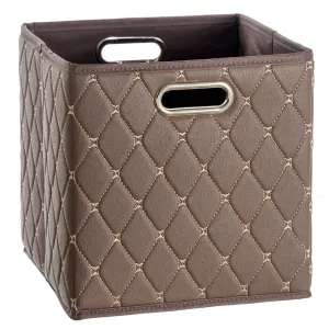 Leather Basket, Brown (Wholesale)