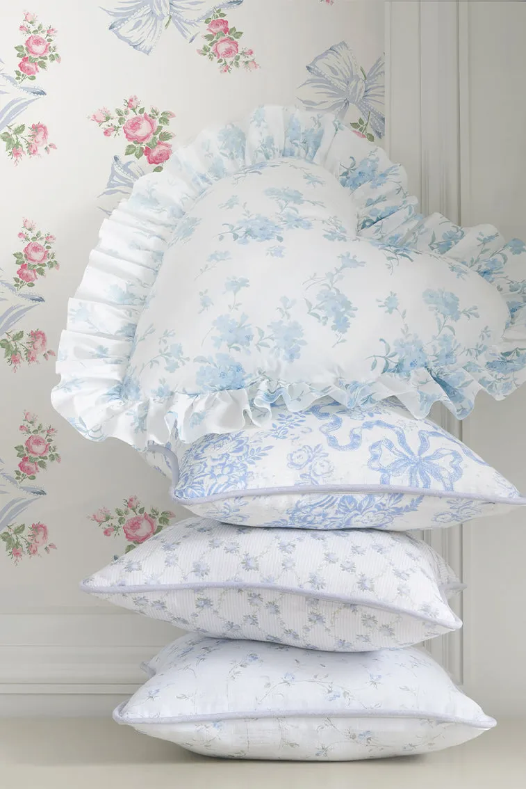 Linen Throw Pillow - MISTY LACE