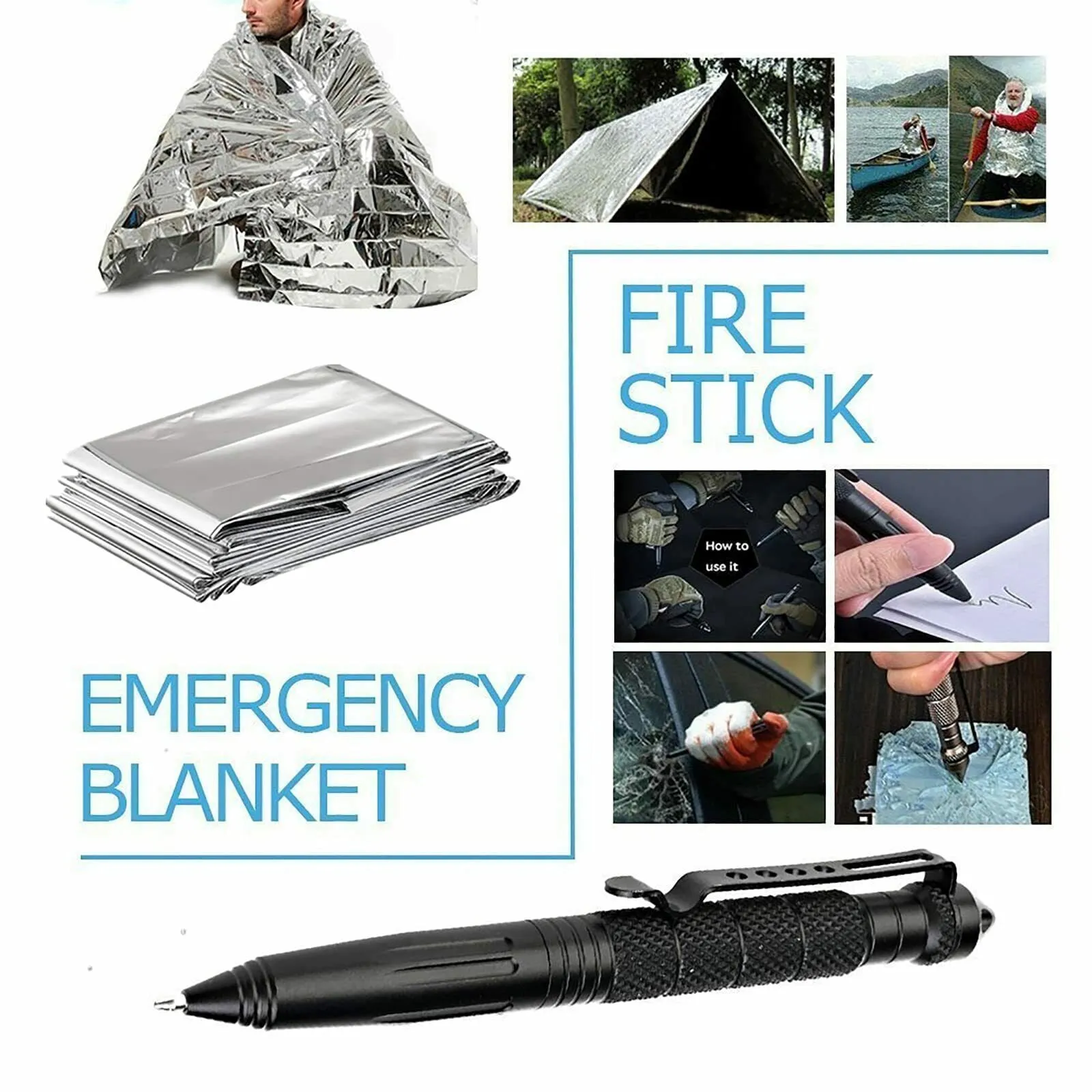 LovelyRLovely 14-In-1 Outdoor Emergency Survival Kit