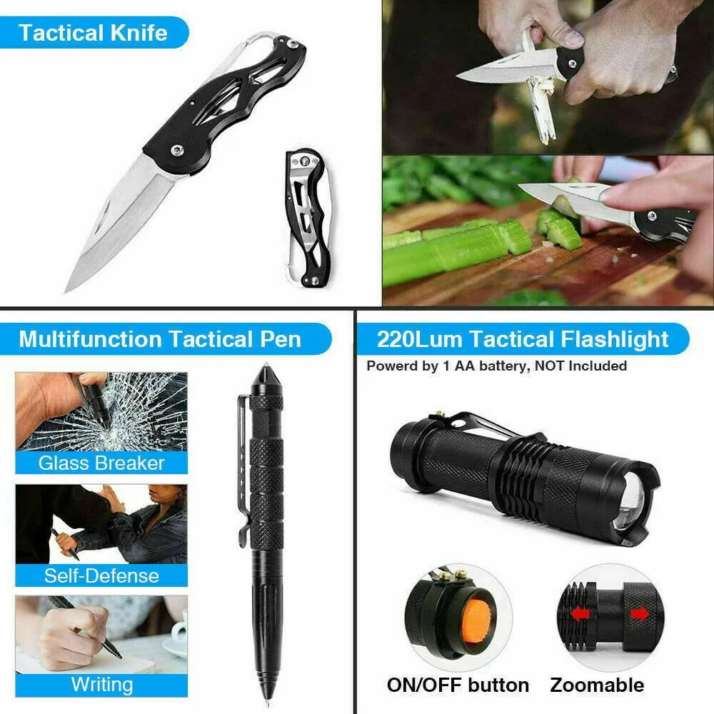 LovelyRLovely 14-In-1 Outdoor Emergency Survival Kit