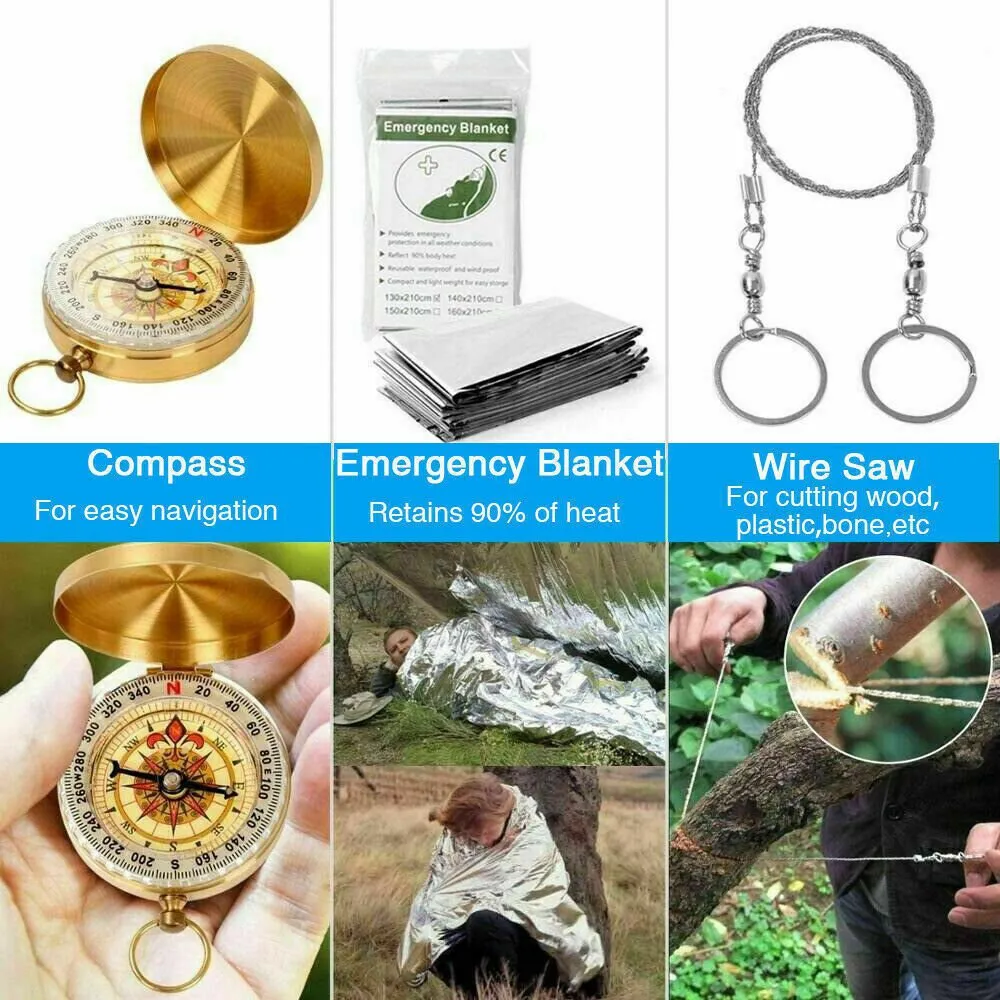 LovelyRLovely 14-In-1 Outdoor Emergency Survival Kit