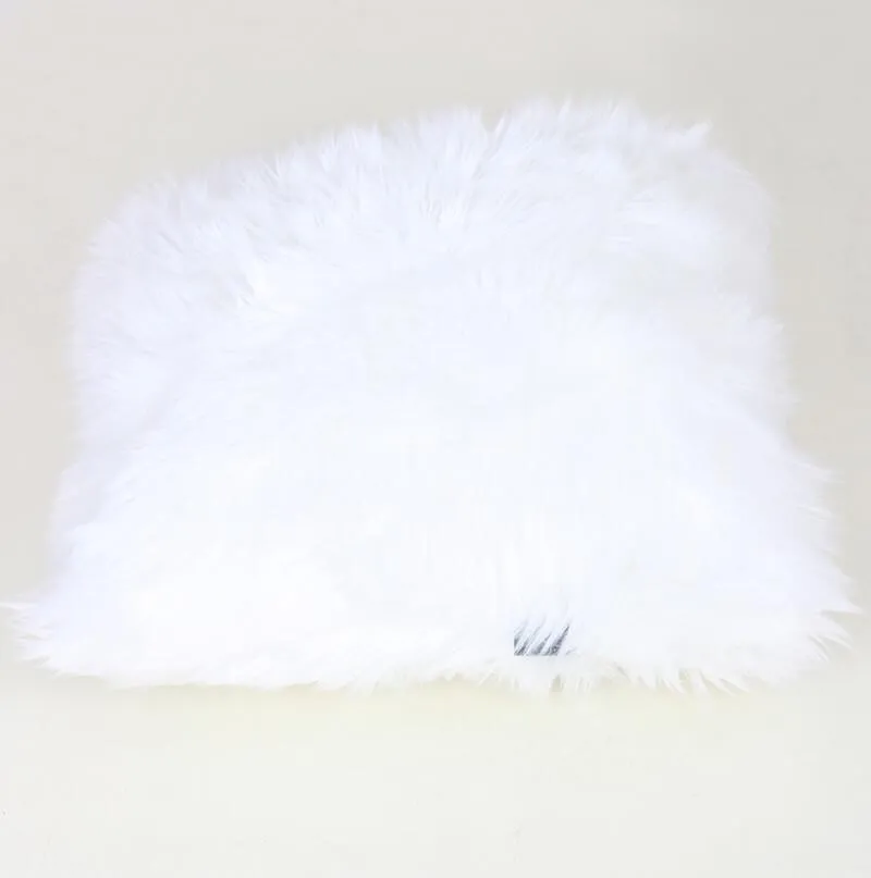 Luxury Faux Fur Decorative Pillow in White