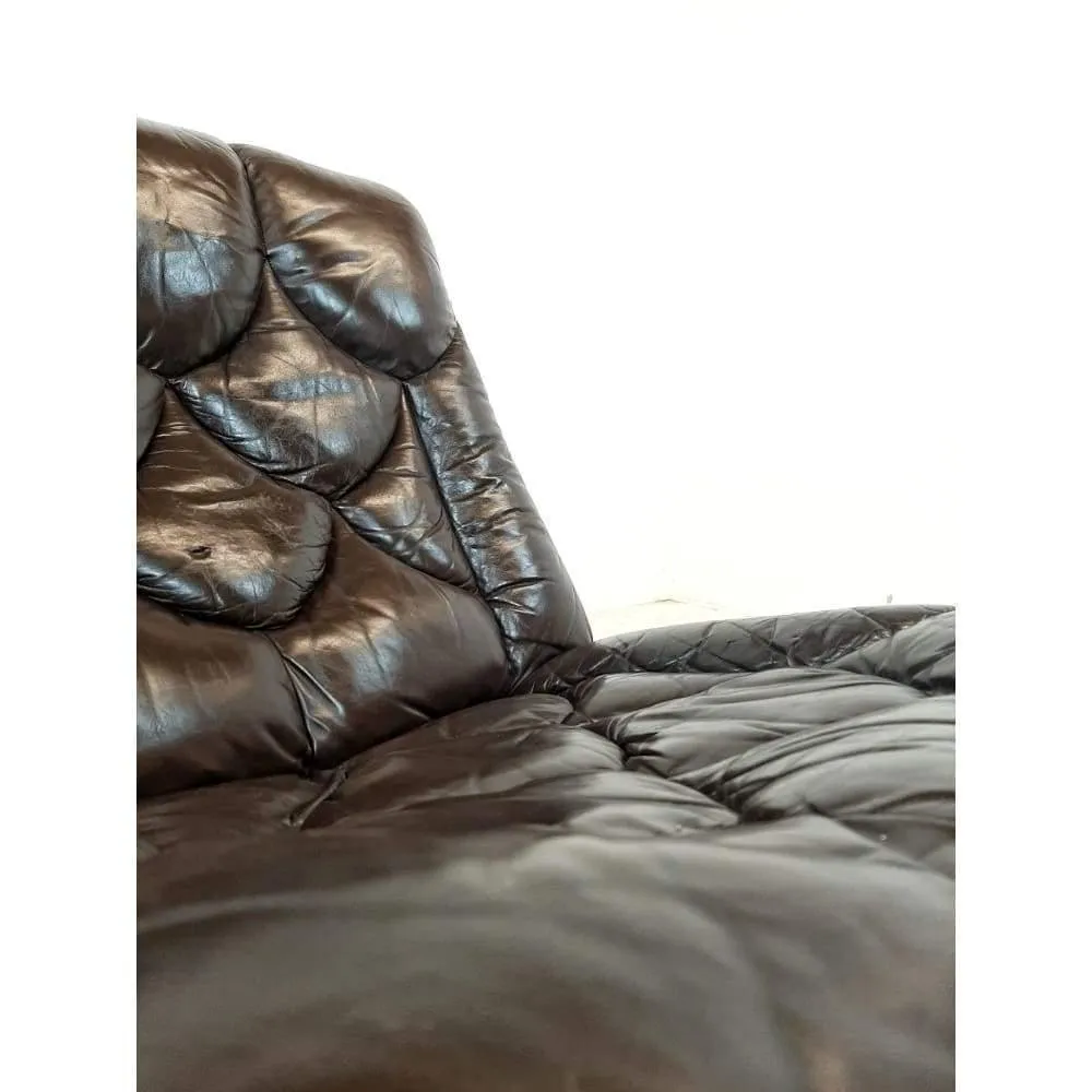 Mid Century 1970'sTetrad Nucleus Mark1 Scalloped Leather Lounge Chairs