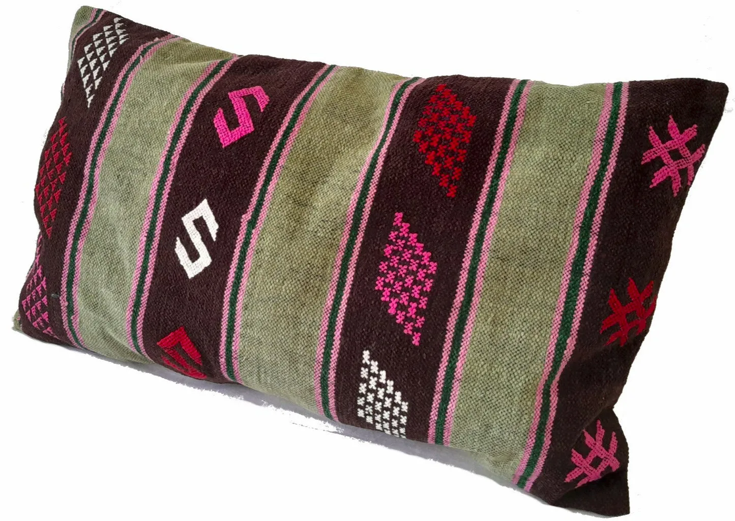 Moroccan Berber Pillow / Cushion Cover - Large - Kilim - Ouzoud