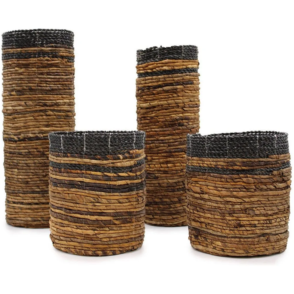 Natural Home Storage - Handmade Seagrass Vase & Bins Set - Fairly Traded