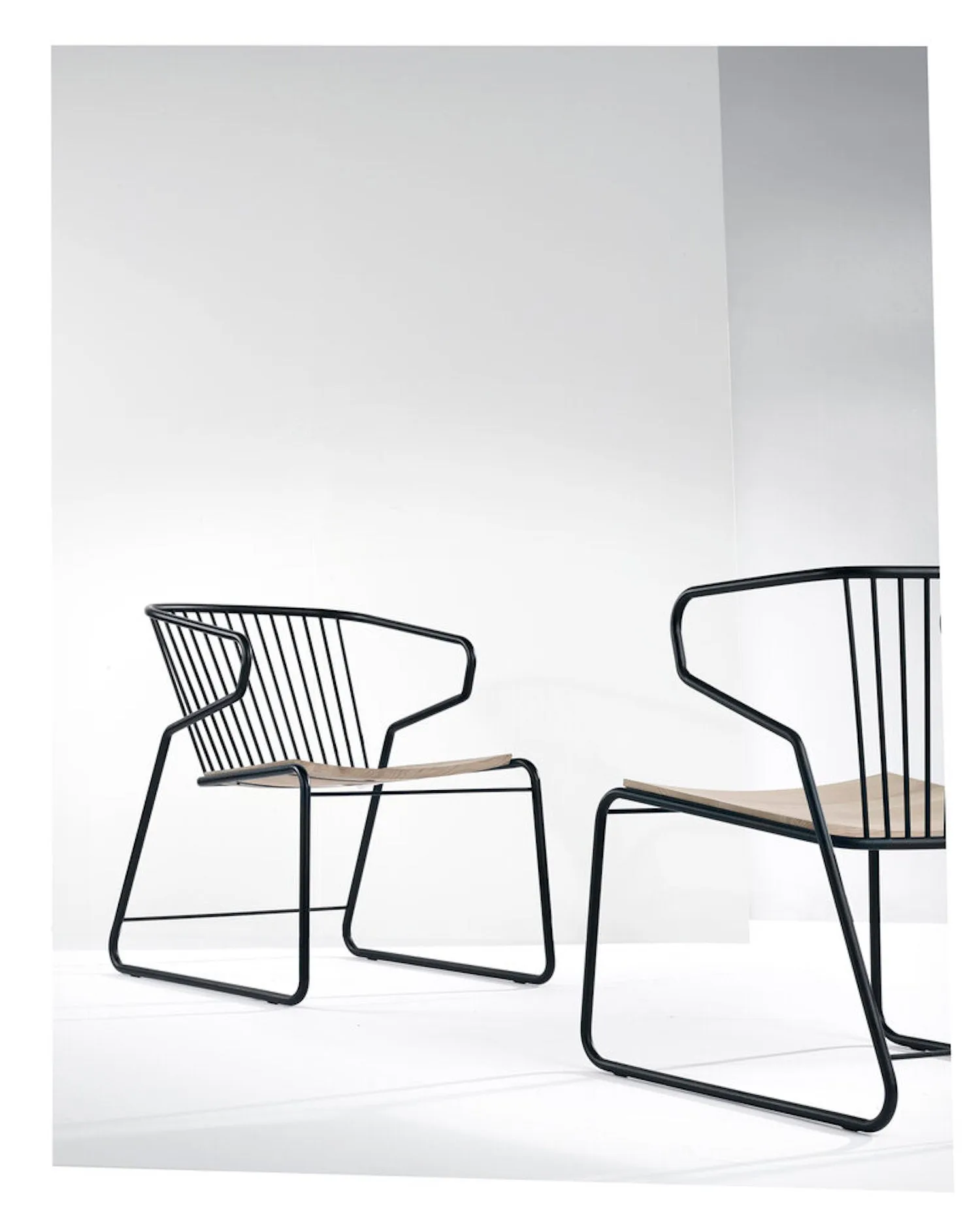 Oak Gabbia Lounge Chair
