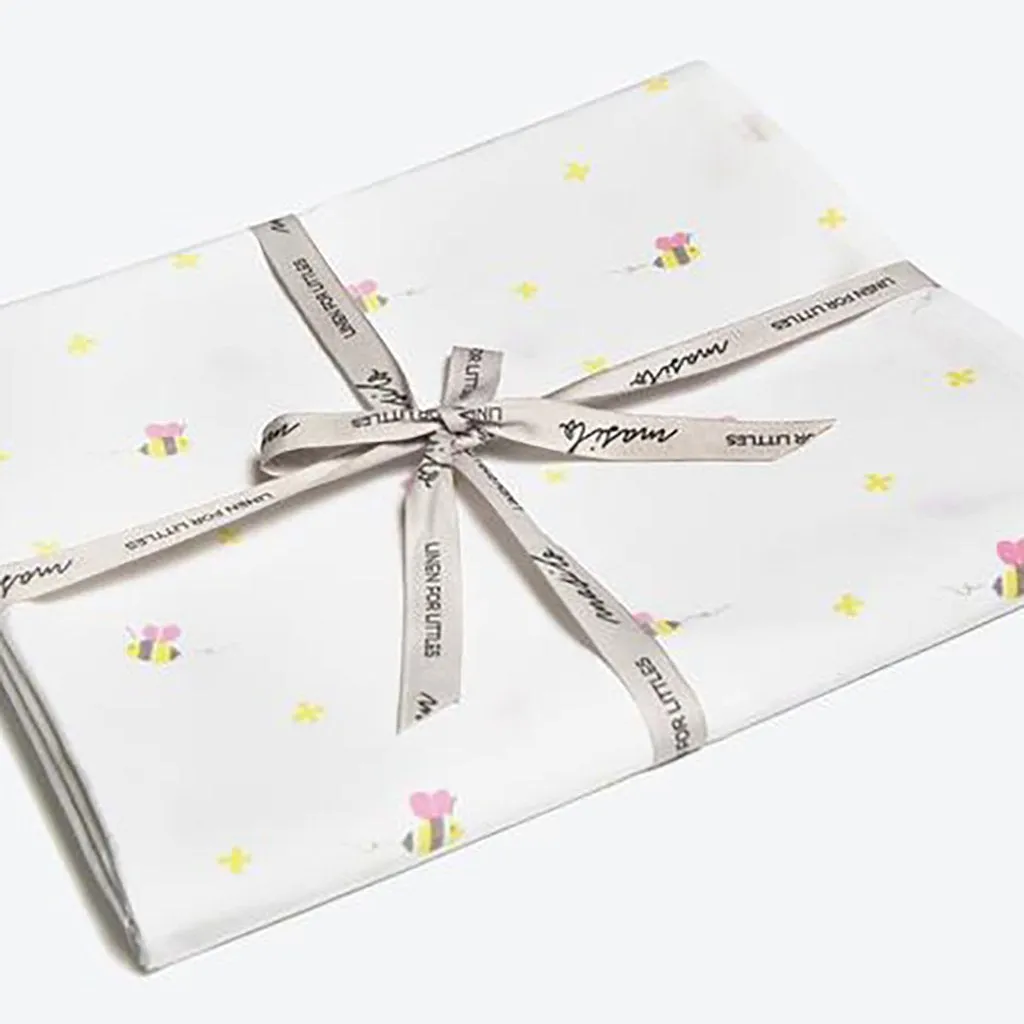 Organic Fitted Cot Sheet - Bee