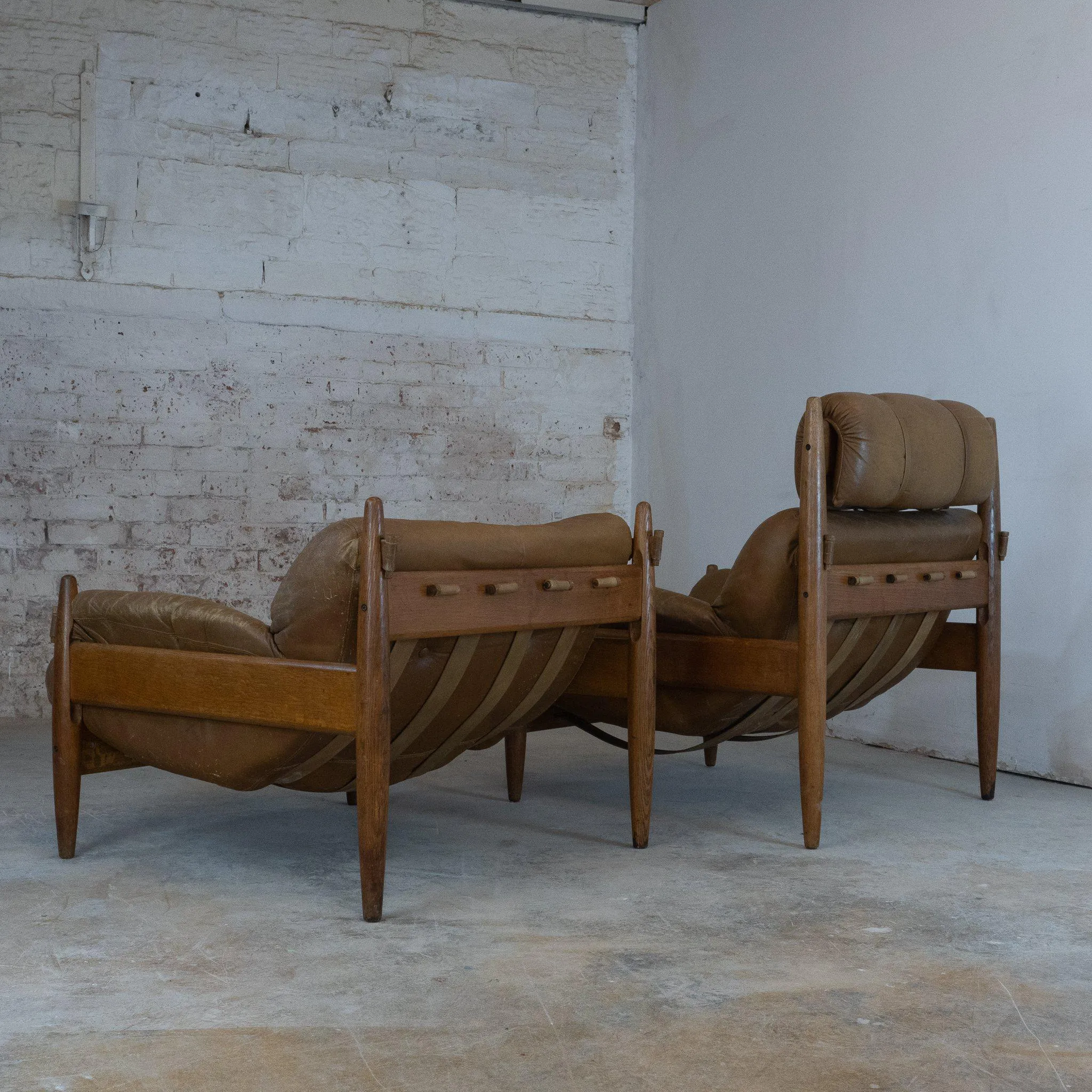 Pair of Brazilian Mid Century Lounge Chairs