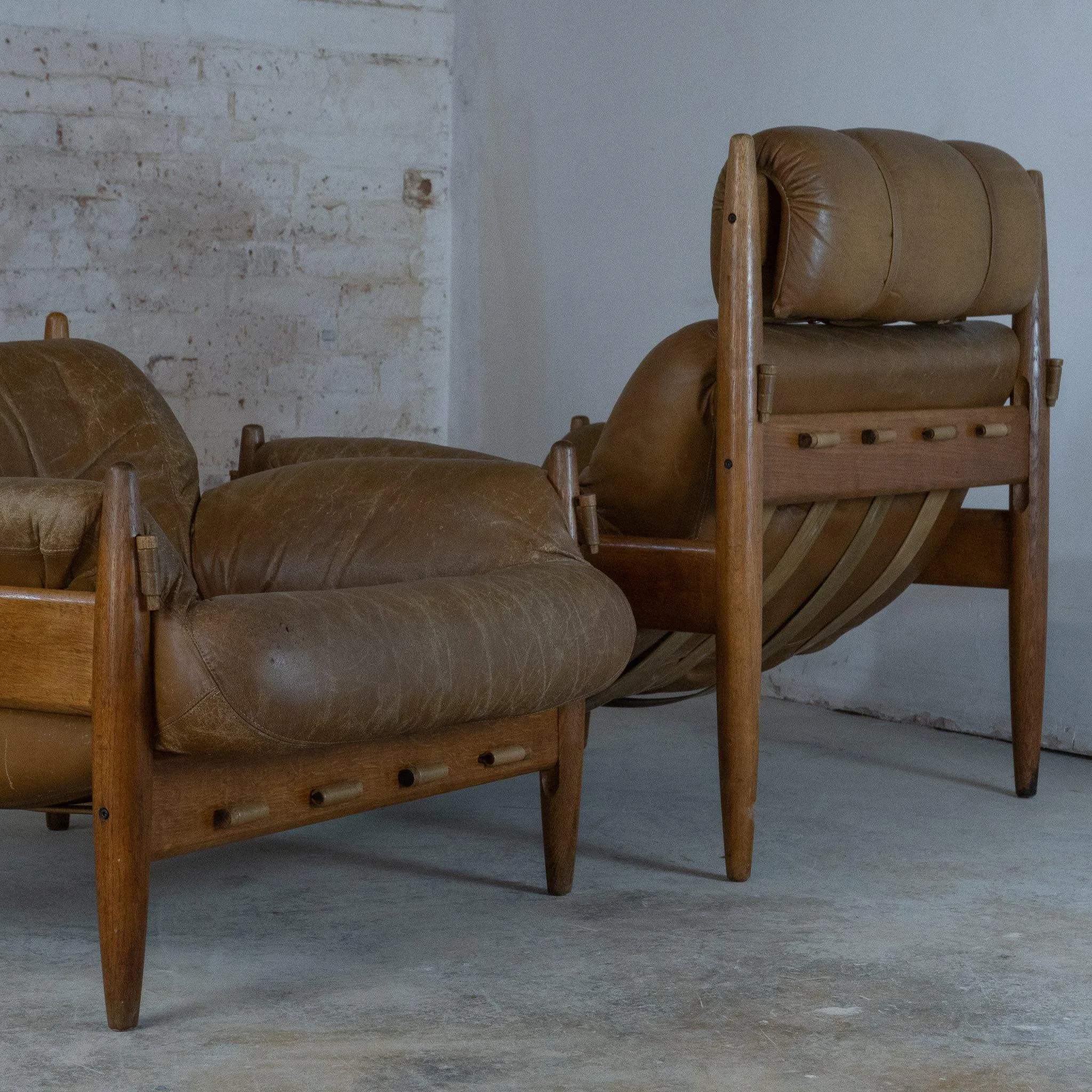 Pair of Brazilian Mid Century Lounge Chairs