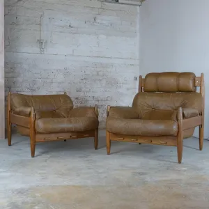 Pair of Brazilian Mid Century Lounge Chairs