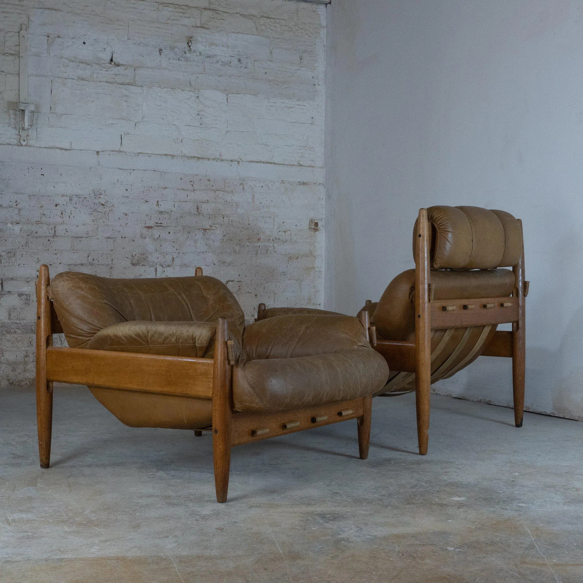Pair of Brazilian Mid Century Lounge Chairs