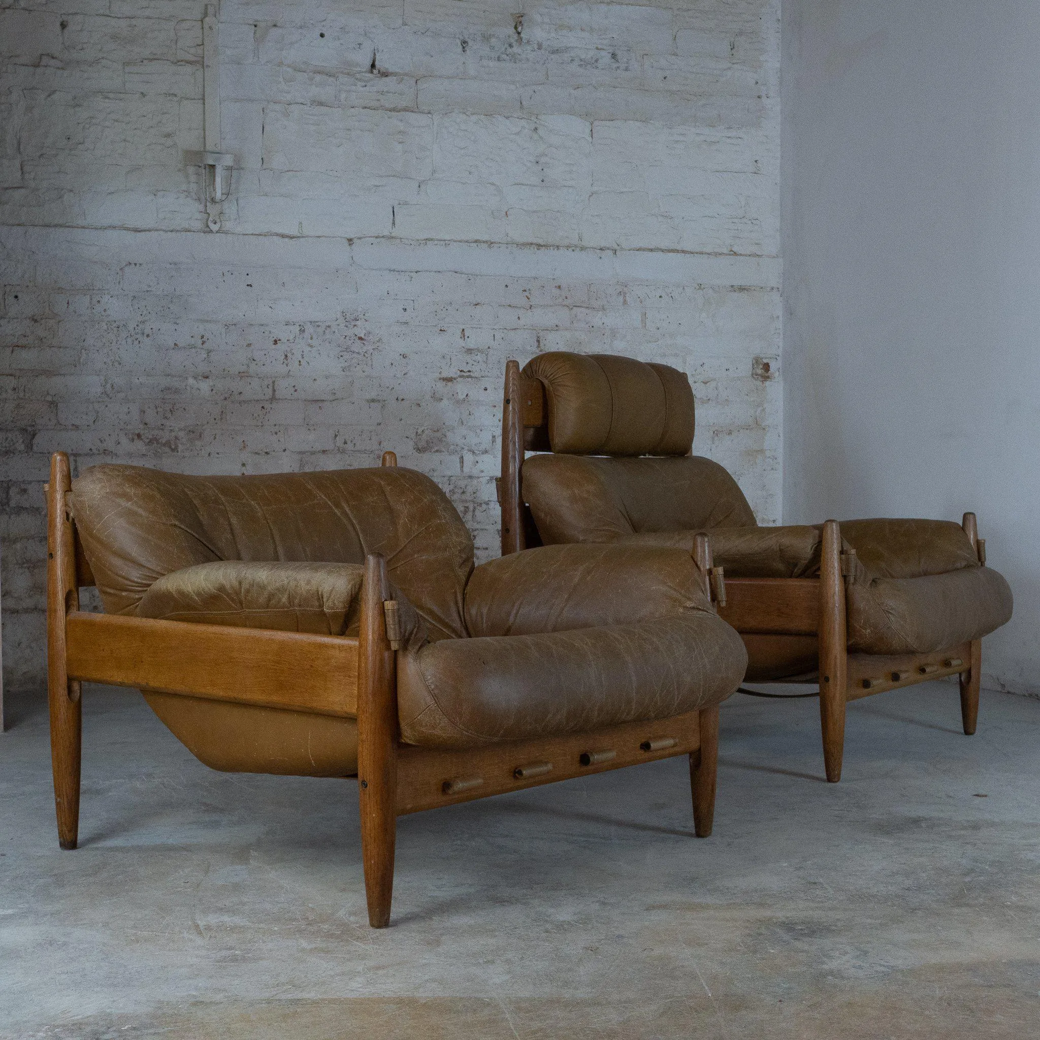 Pair of Brazilian Mid Century Lounge Chairs