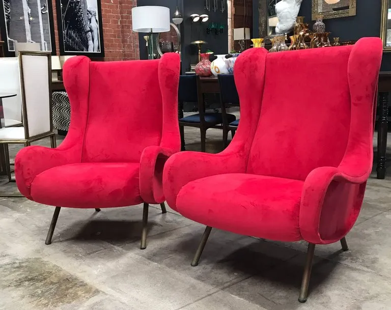 Pair of Italian Marco Zanuso "Senior" Armchairs