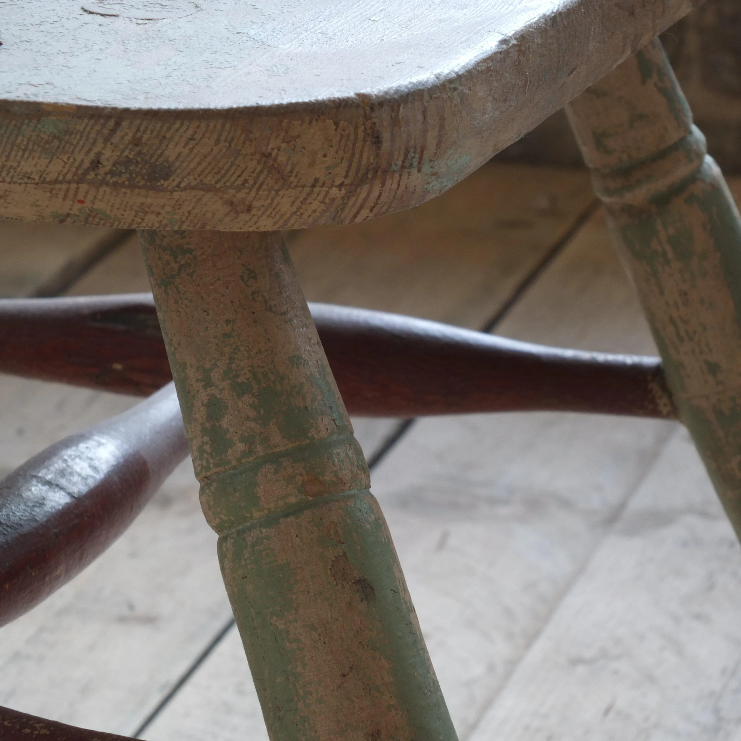 Pair of Windsor Stick Back Painted Chairs (1st pair)