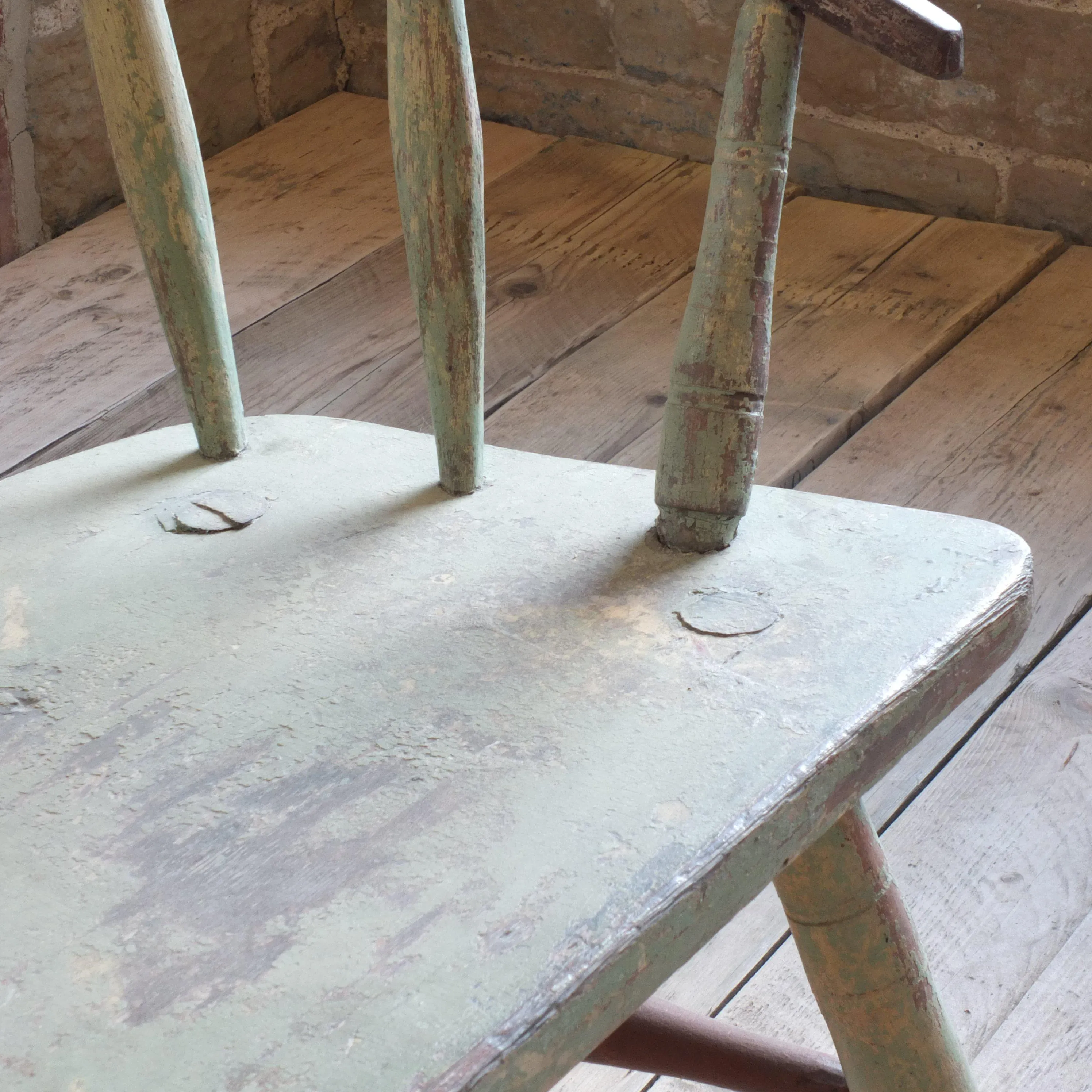 Pair of Windsor Stick Back Painted Chairs (1st pair)