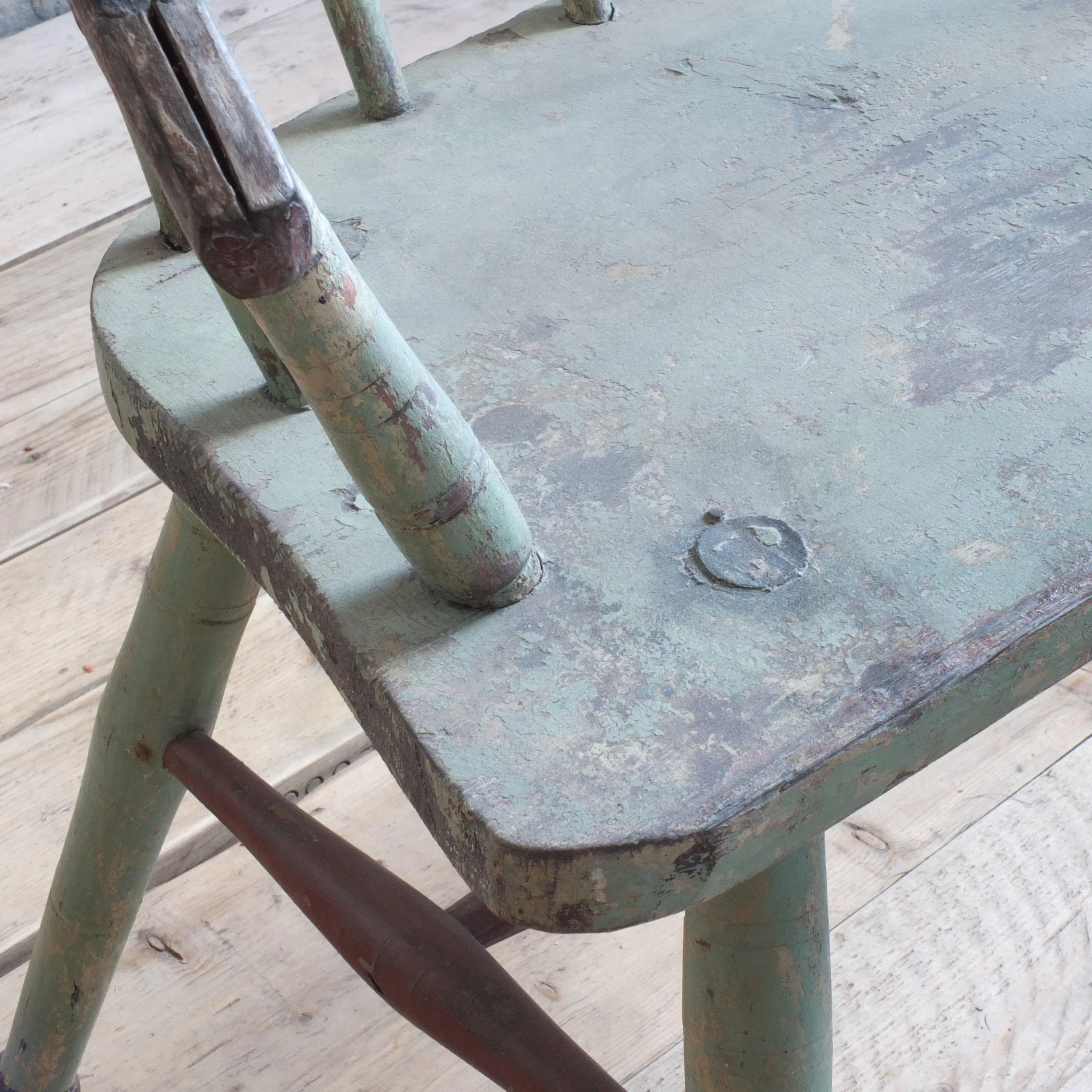 Pair of Windsor Stick Back Painted Chairs (1st pair)