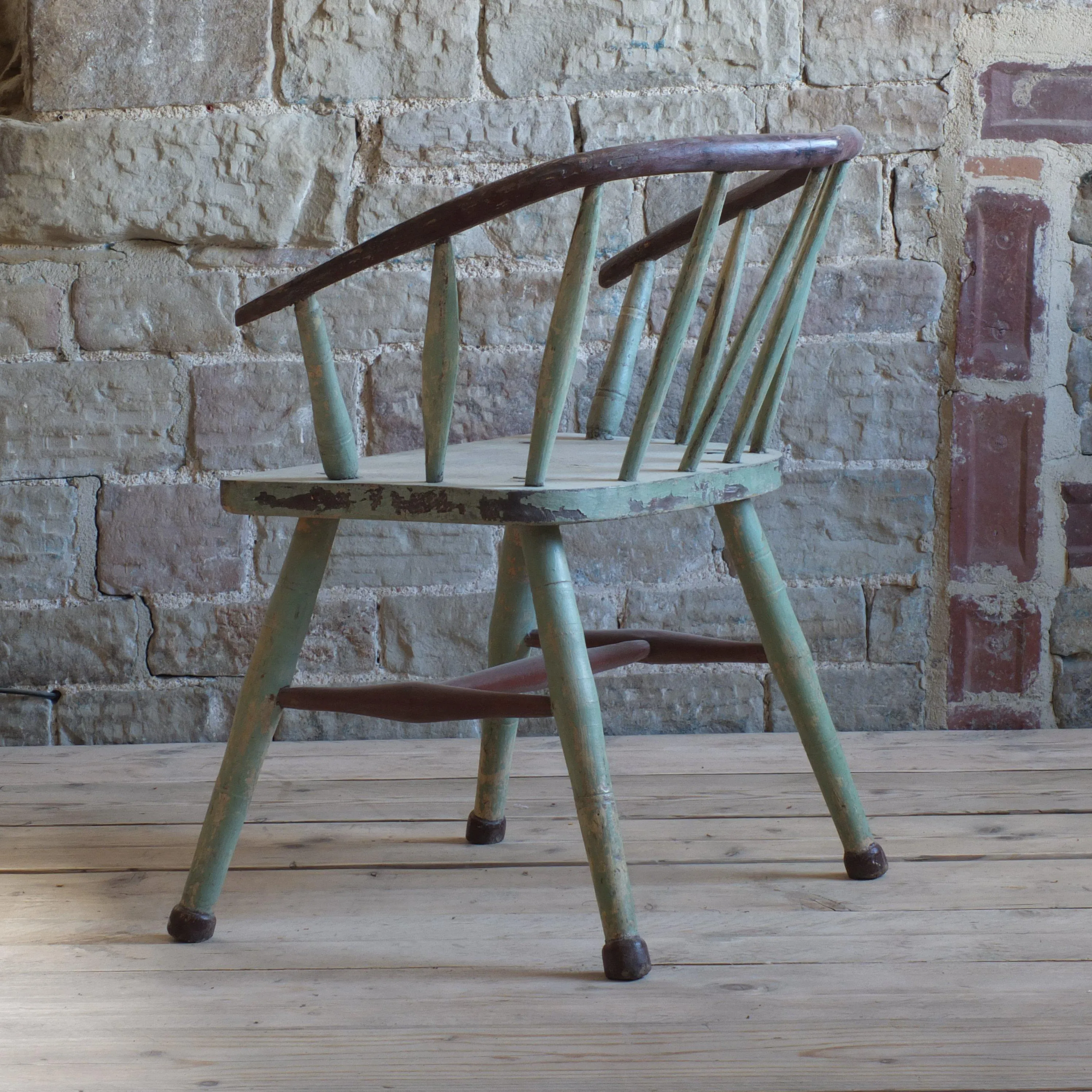 Pair of Windsor Stick Back Painted Chairs (1st pair)