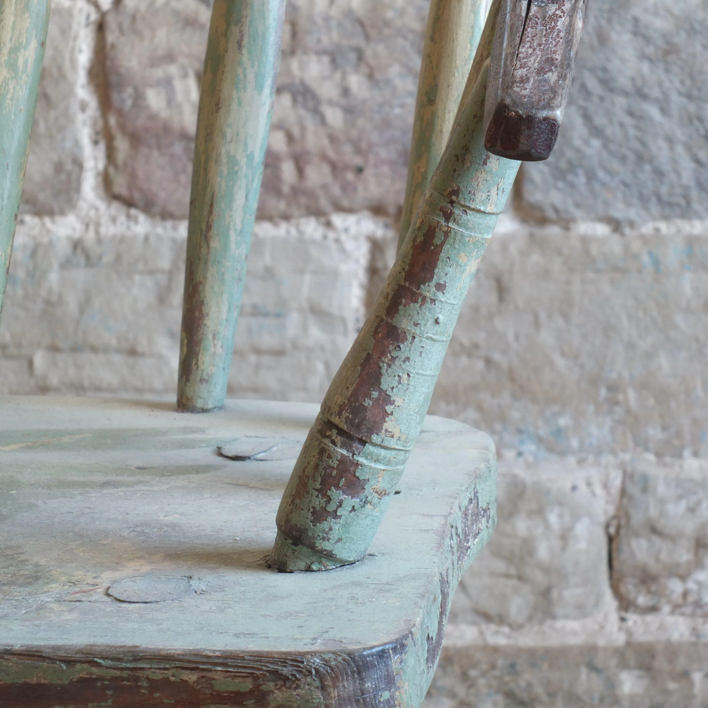 Pair of Windsor Stick Back Painted Chairs (1st pair)