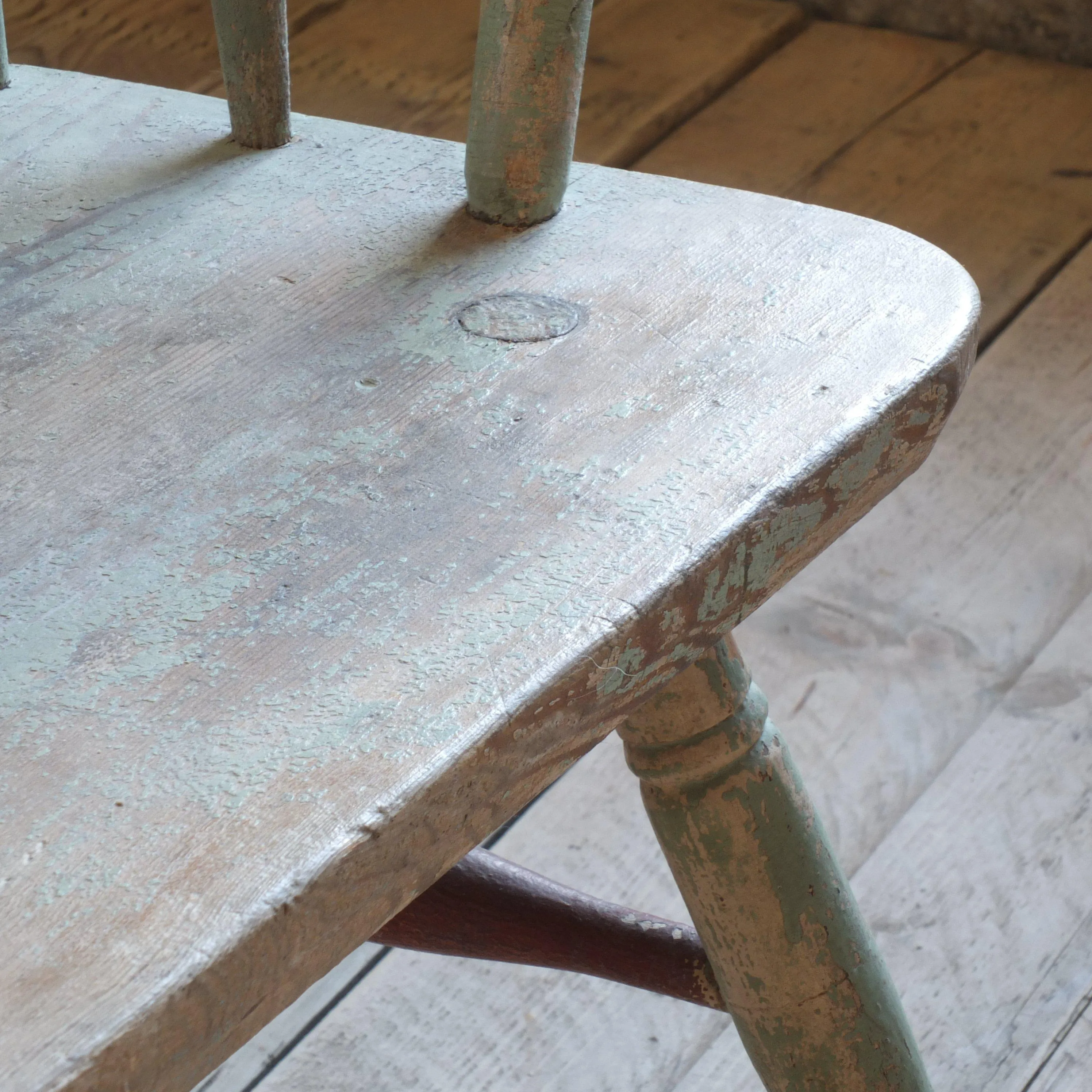 Pair of Windsor Stick Back Painted Chairs (1st pair)