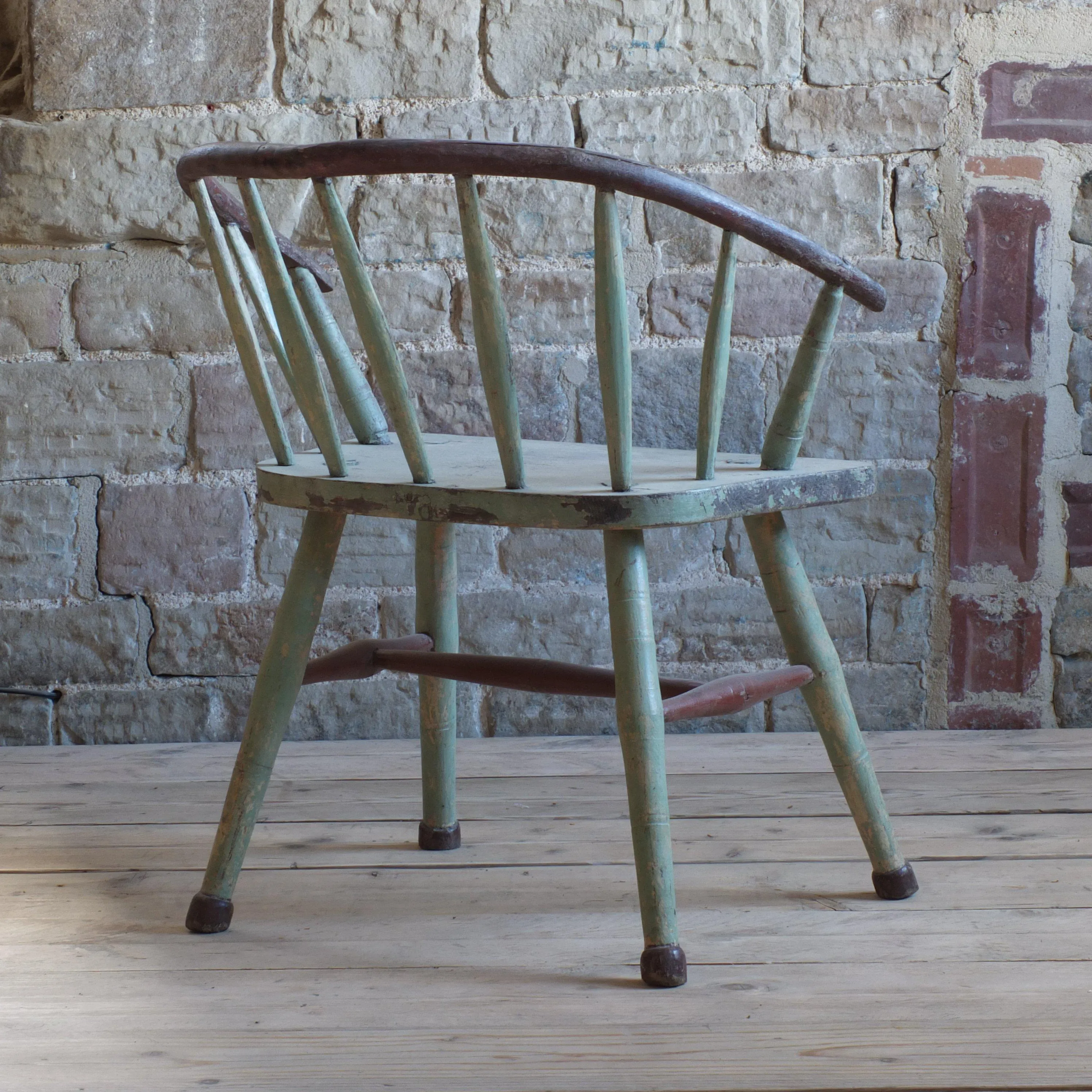 Pair of Windsor Stick Back Painted Chairs (1st pair)
