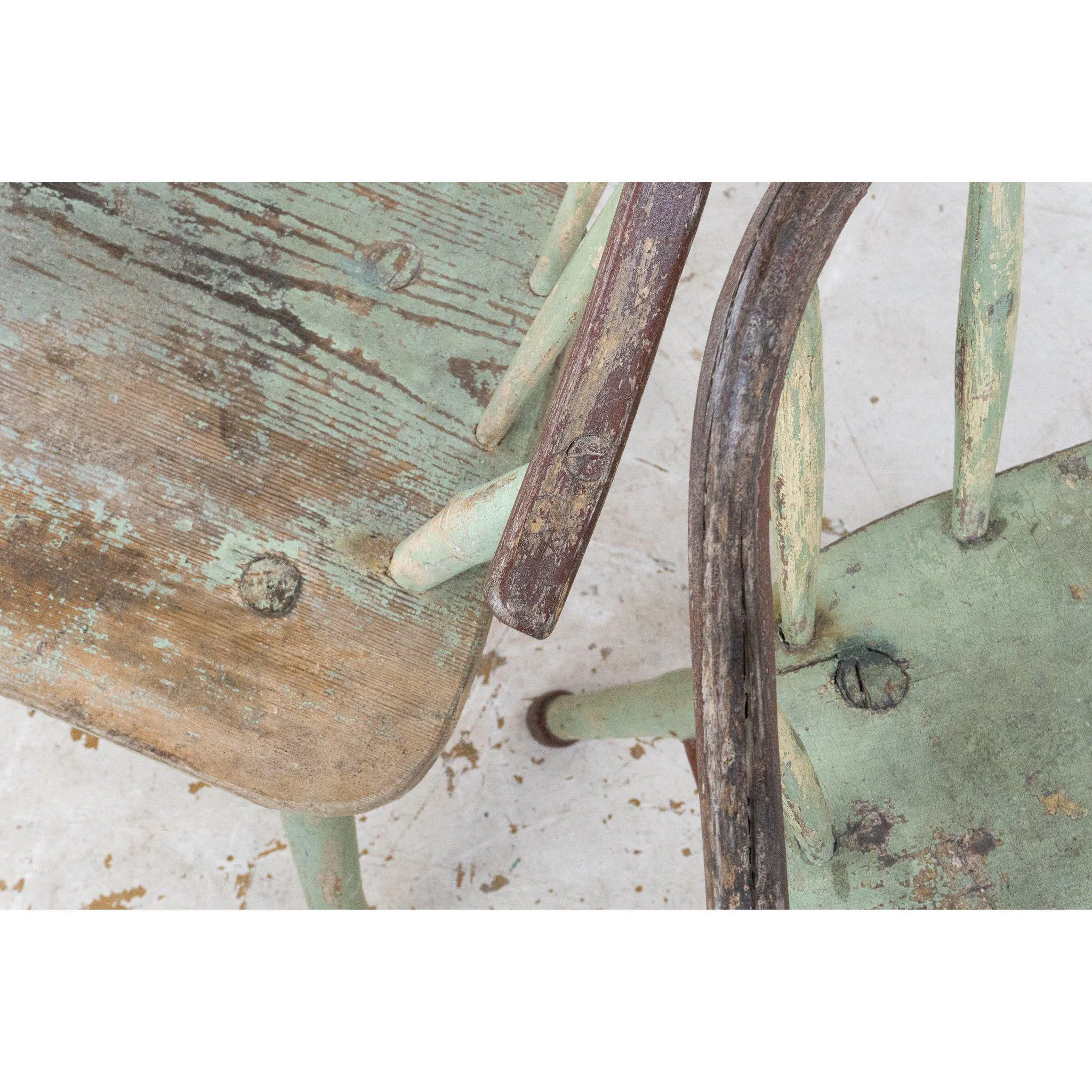 Pair of Windsor Stick Back Painted Chairs (1st pair)