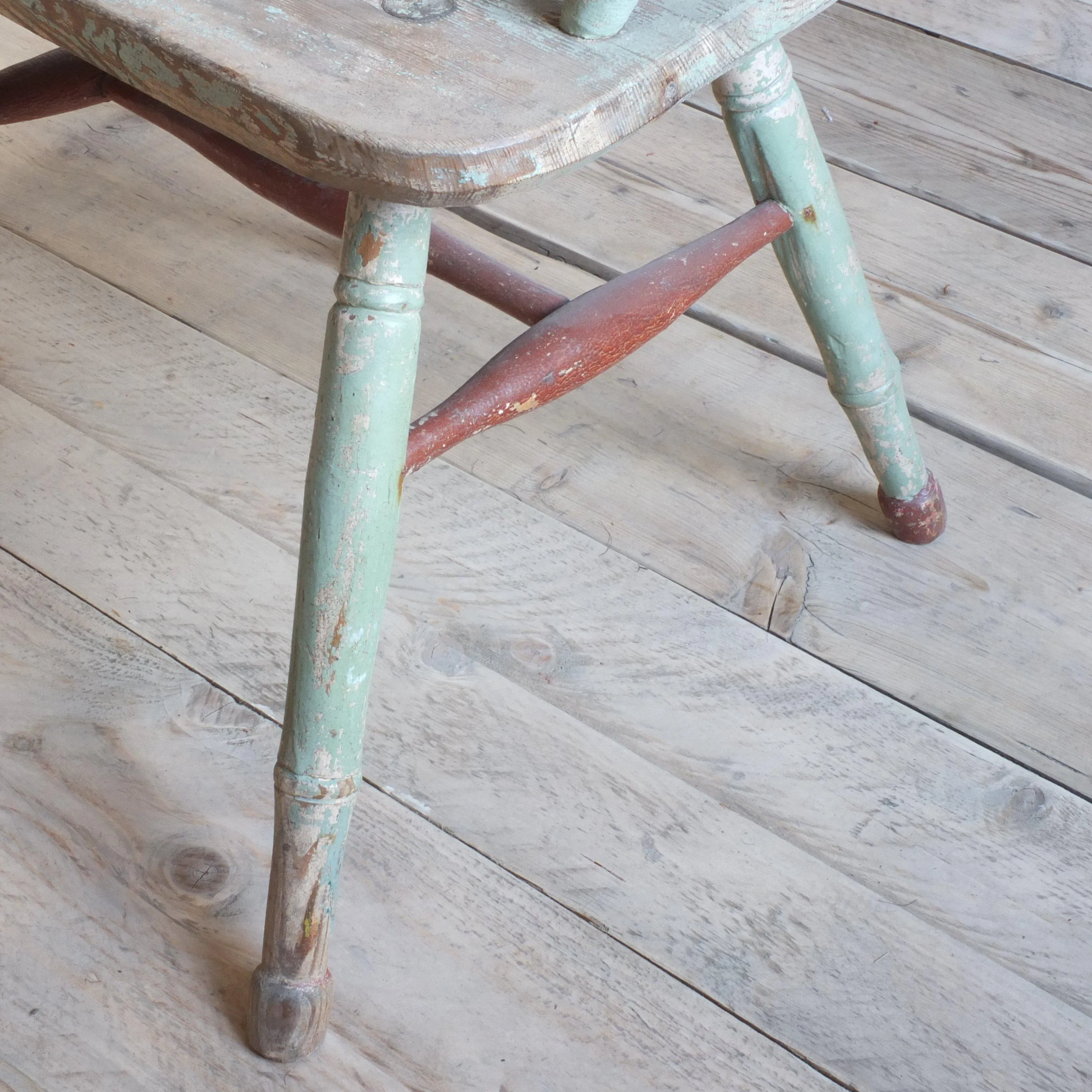 Pair of Windsor Stick Back Painted Chairs (1st pair)