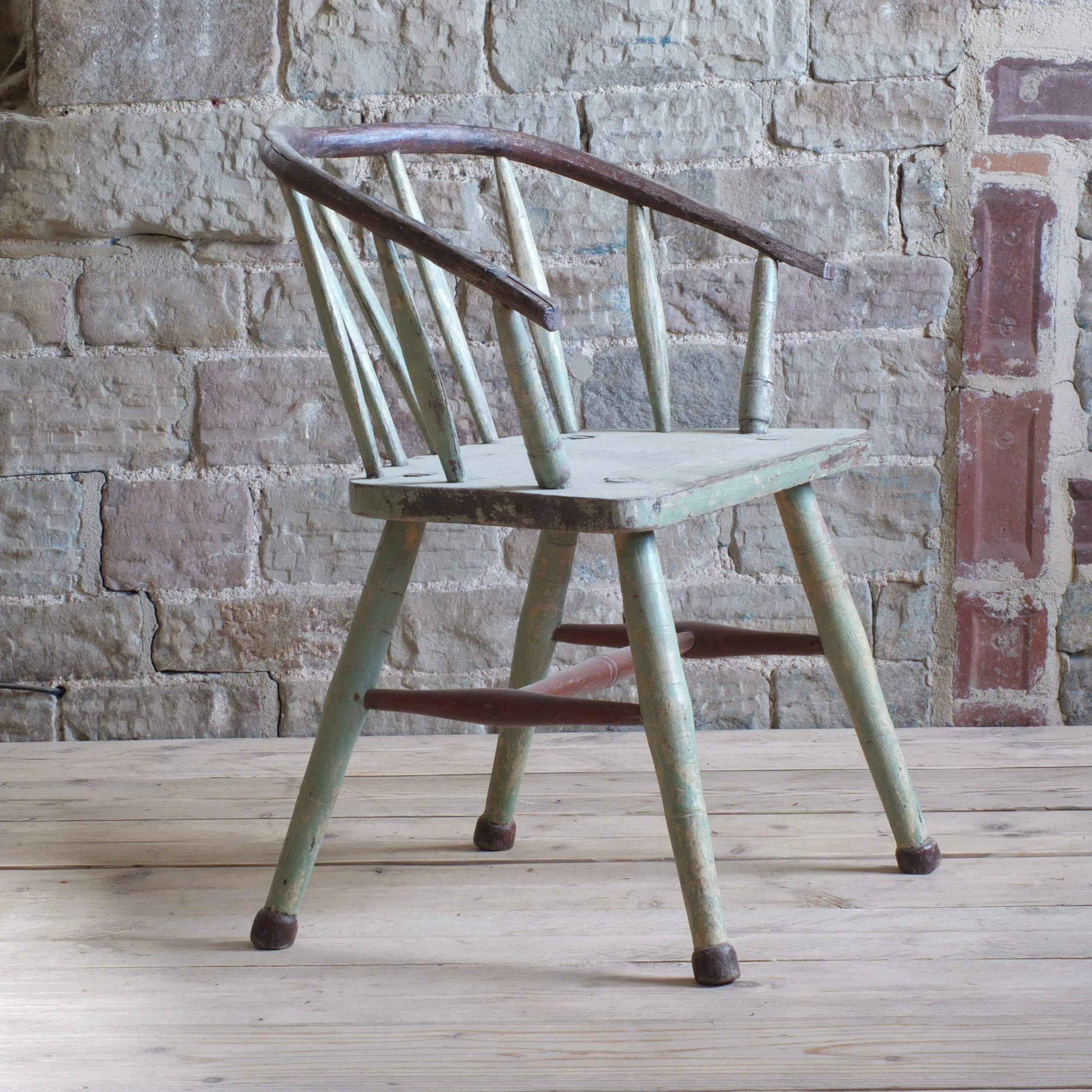 Pair of Windsor Stick Back Painted Chairs (1st pair)