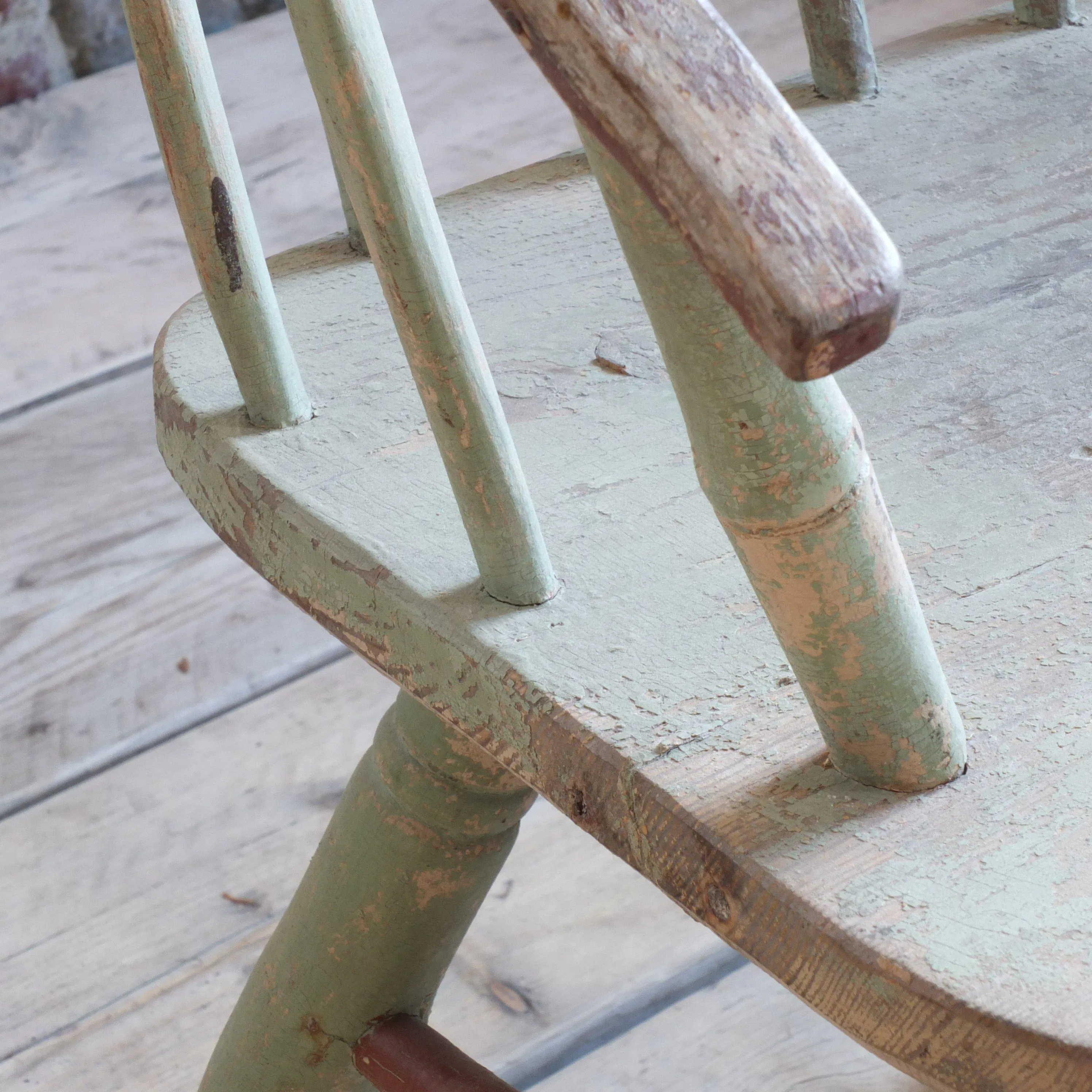 Pair of Windsor Stick Back Painted Chairs (1st pair)